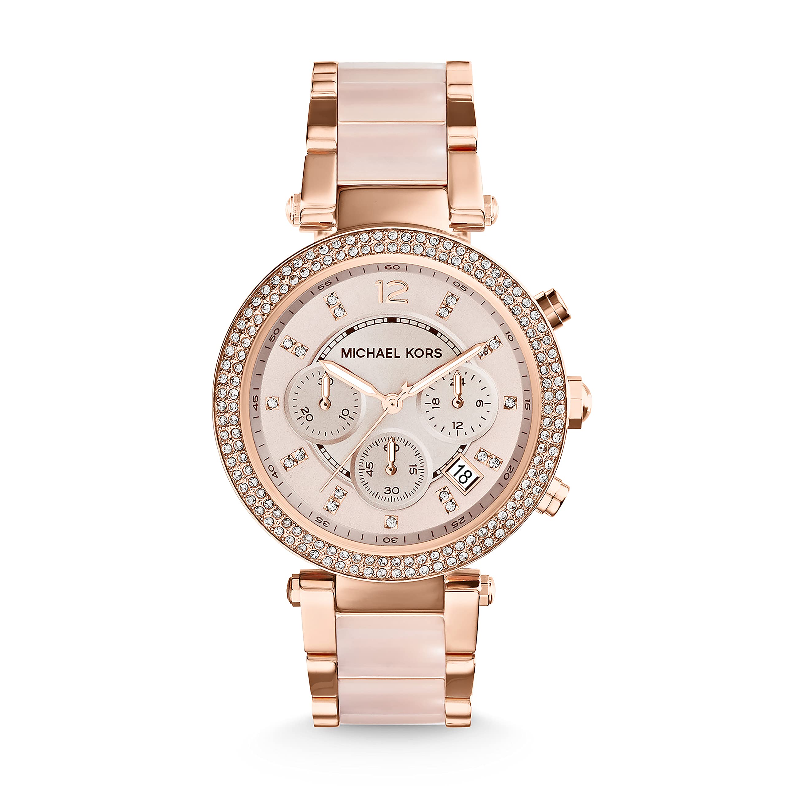 Michael Kors Parker Stainless Steel Watch with Glitz Accents - Luxury Women's Fashion Watch for Everyday Wear & Special Occasions