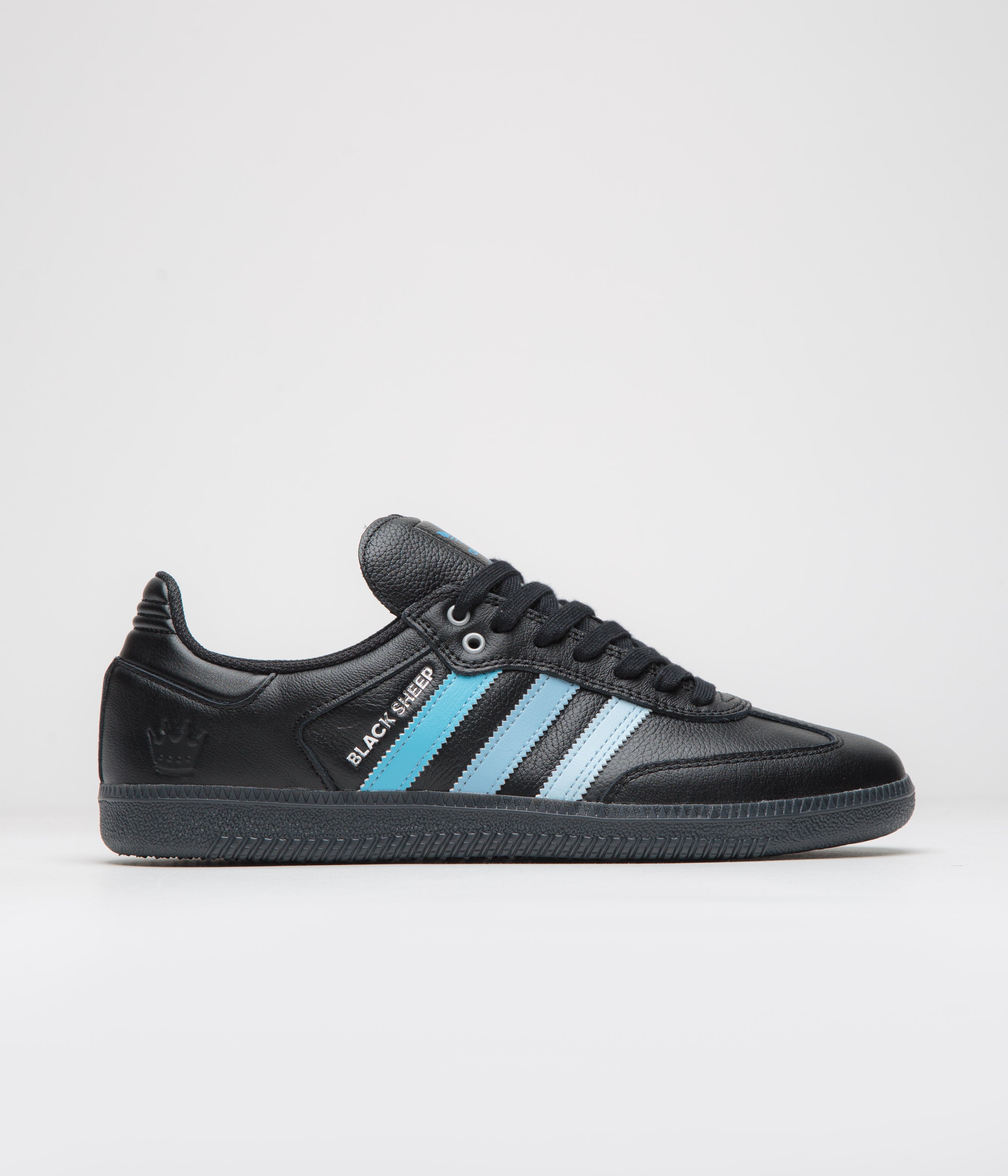 Adidas x Black Sheep x Charlotte FC Samba ADV Shoes - Core Black/FTWR White/Ice Blue - Men's Sneakers for Casual Wear, Street Style & Soccer Fans