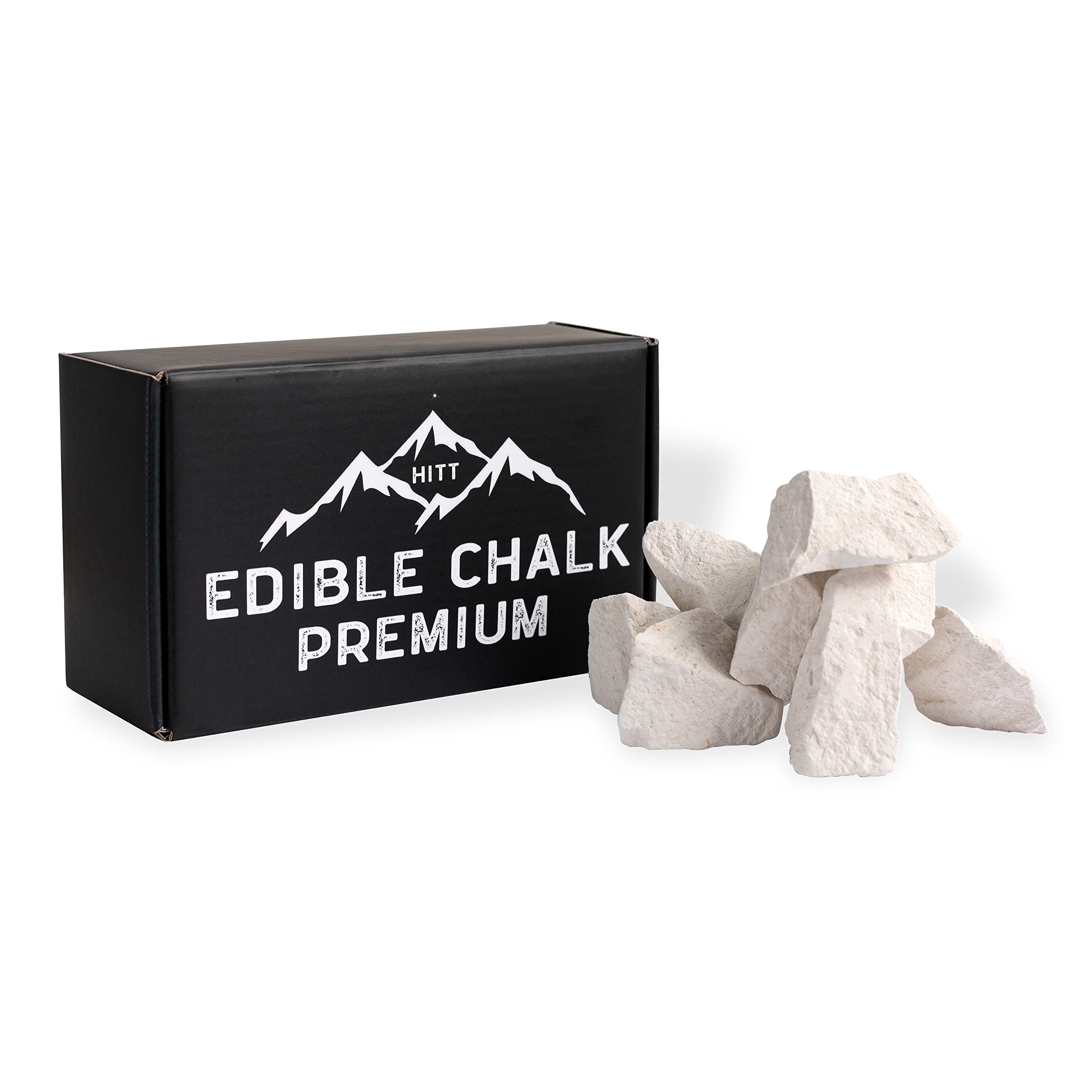 Premium HITT Edible Chalk - 100% Natural Crunchy Chalk for Eating, 7 oz (200g) - Organic Russian Chalk Chunks with Zero Additives - Perfect for ASMR, Stress Relief & Unique Snacking Experience
