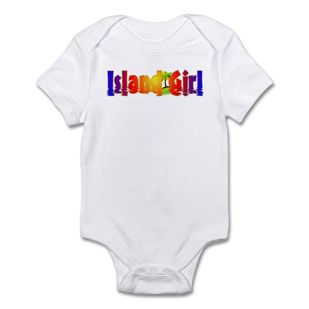 Stylish Island Girl Infant Bodysuit - Cute Baby Onesie for Girls - Perfect for Beach Vacations, Family Photos & Everyday Wear