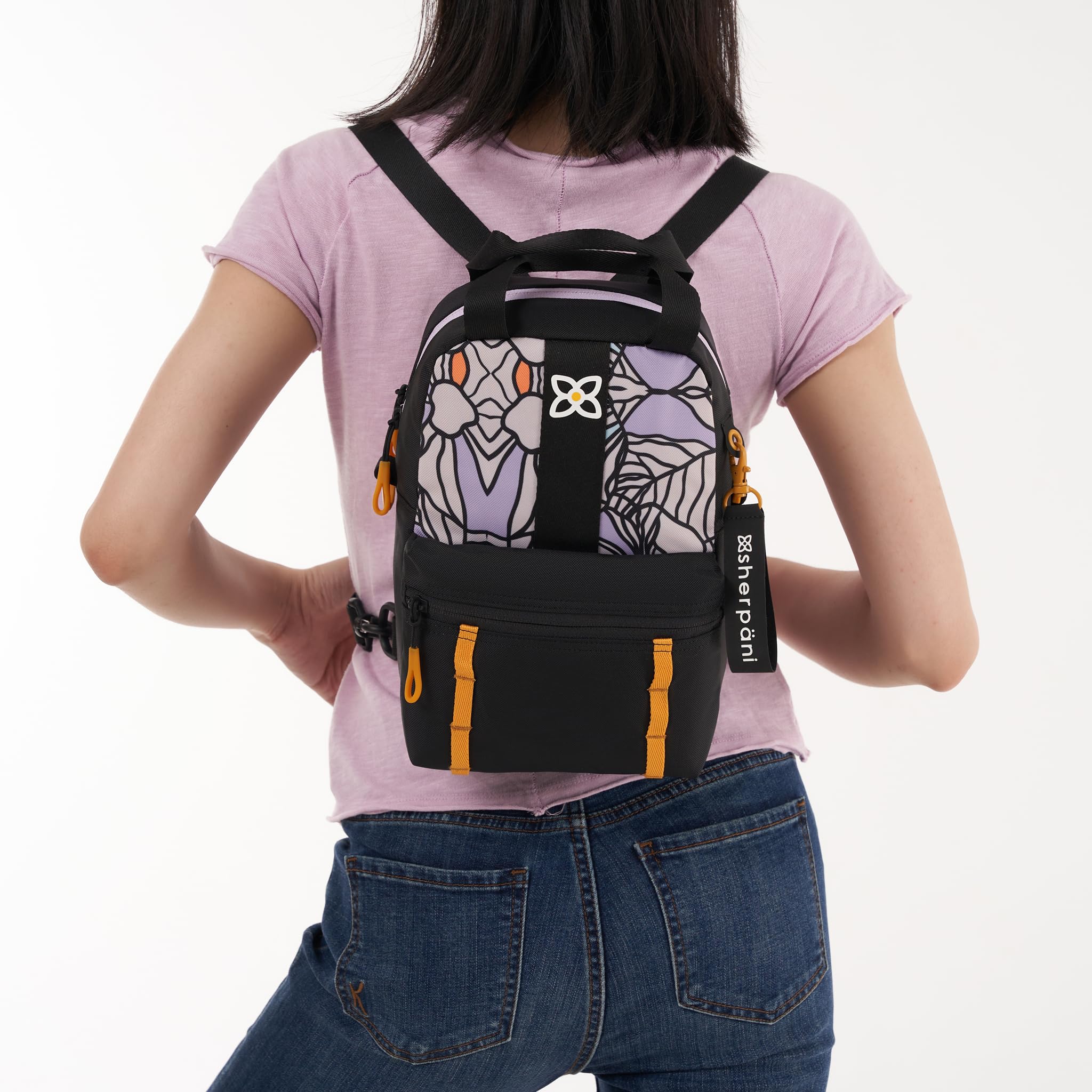 Sherpani Logan Mini Backpack for Women - RFID Travel Purse & Nylon Tote Bag for Daily Commute & Outings
