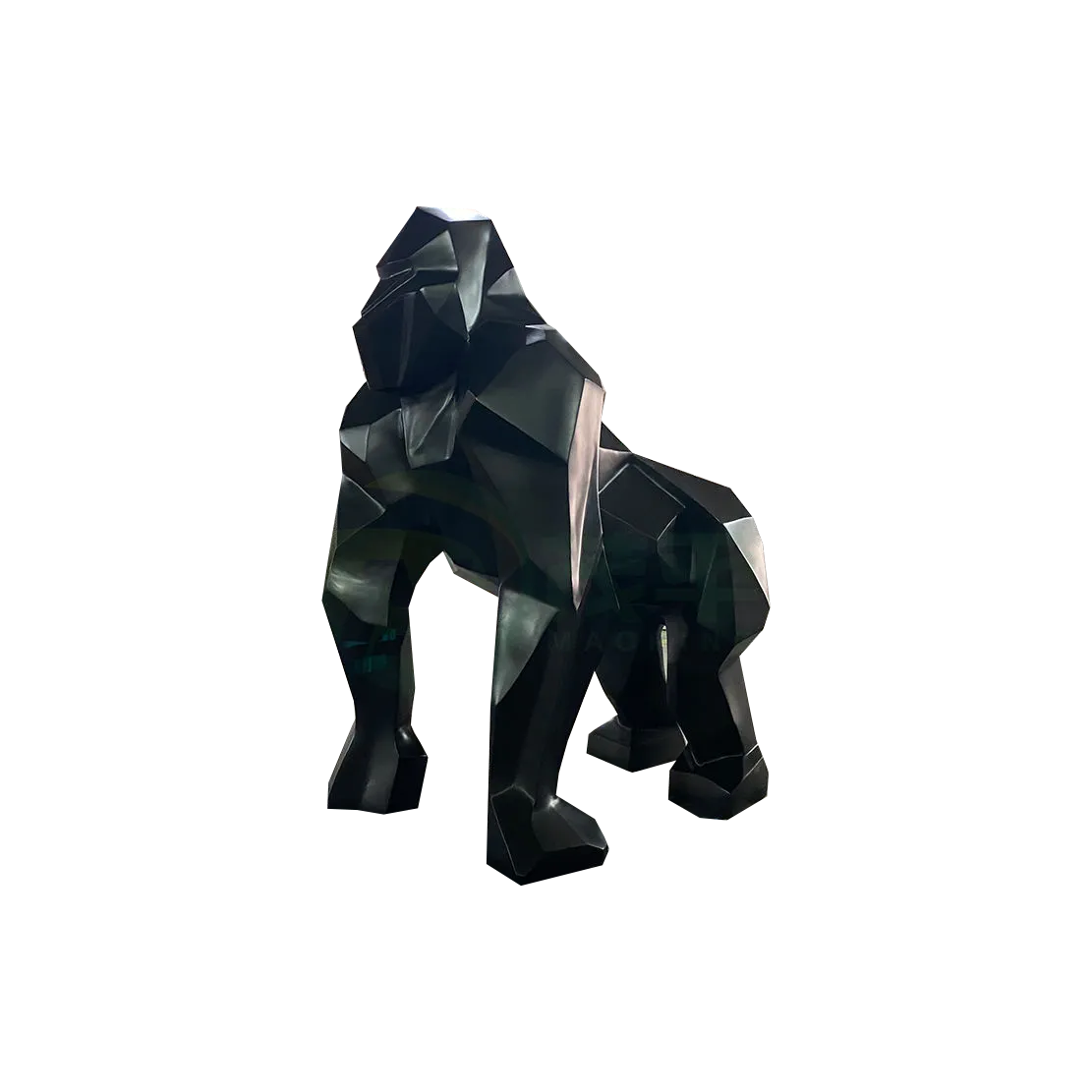 Premium Gorilla Fiberglass Resin Sculpture - Matt Finish, Durable & Lightweight Art Piece for Home Decor, Office Display, and Garden Ornament