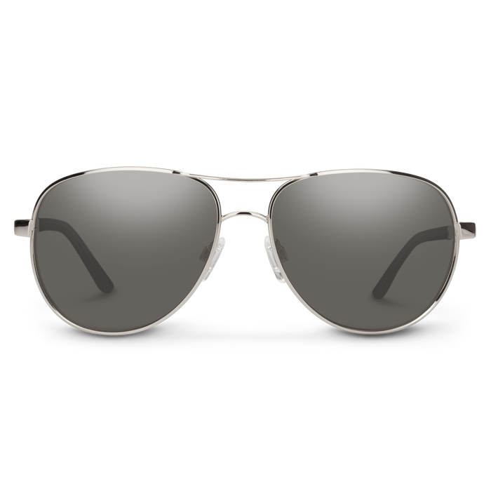 Aviator Sunglasses Silver Frame with Polarized Gray Lens - UV Protection for Driving, Outdoor Sports & Fashion