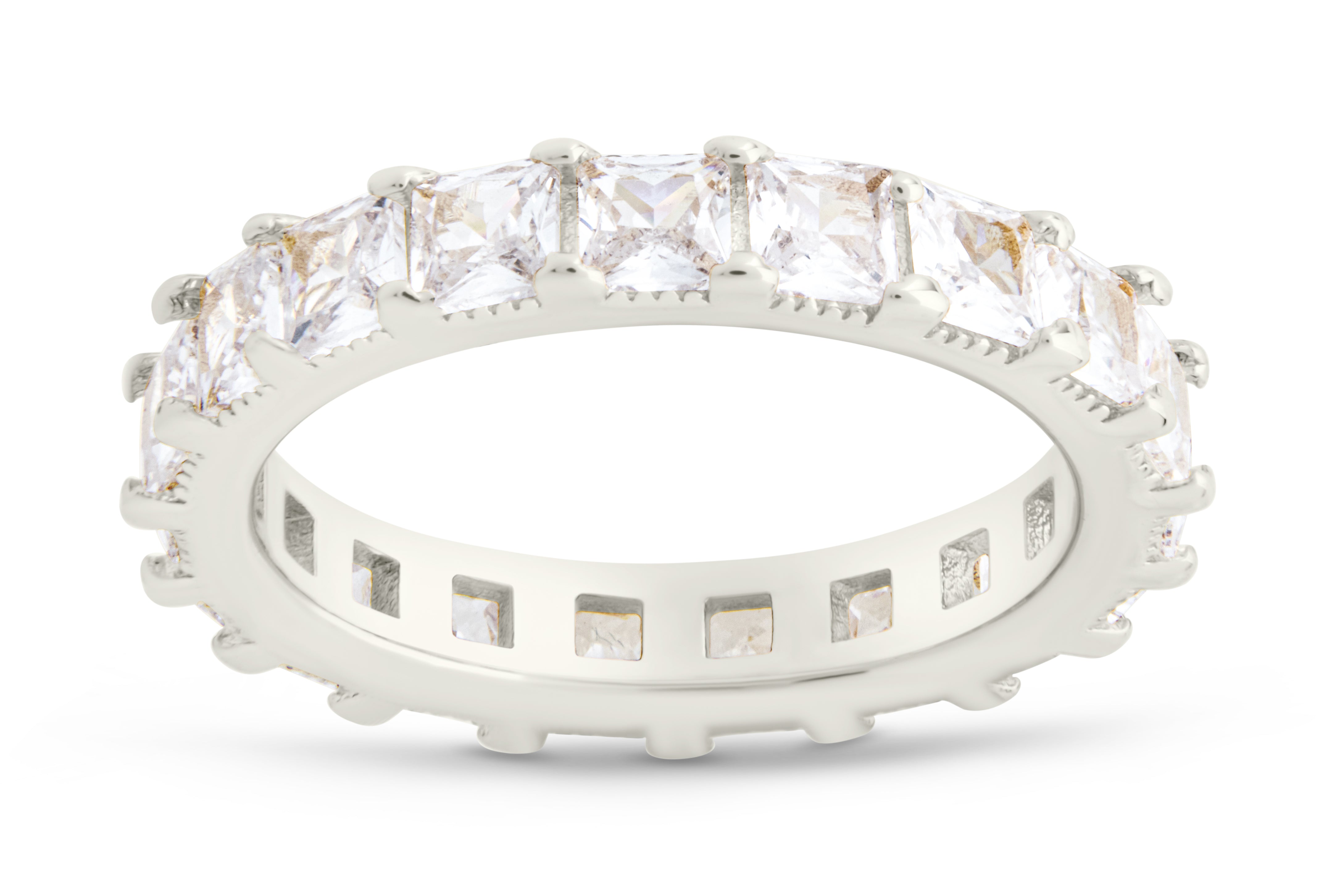 Kylie CZ Eternity Band Ring for Women - Sparkling Cubic Zirconia Wedding Band, Anniversary Gift, Stackable Ring for Everyday Elegance | Perfect for Bridal, Engagement, or Special Occasions