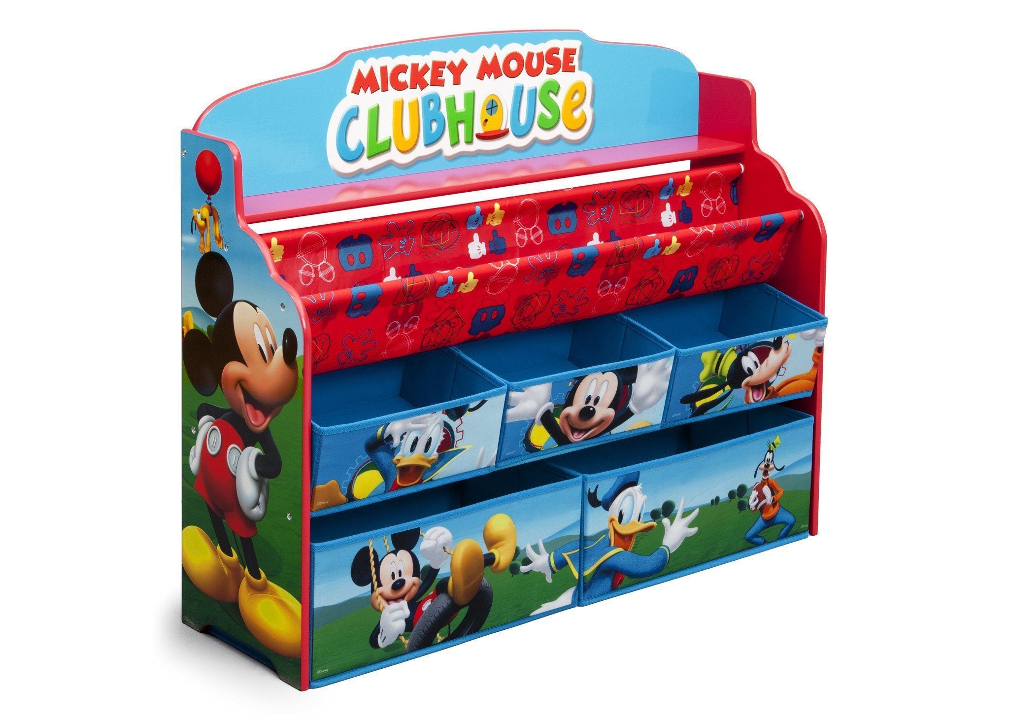 Mickey Mouse Deluxe Book & Toy Organizer Storage Box for Kids - Perfect for Nursery, Playroom & Classroom Organization