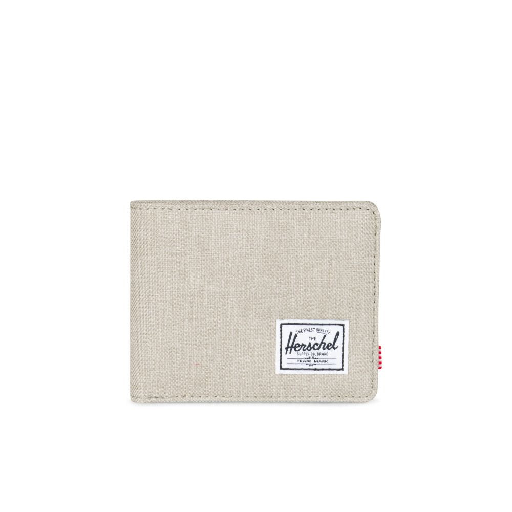Herschel Roy Wallet - Slim RFID Blocking Bifold Wallet for Men - Light Khaki Crosshatch Design - Perfect for Everyday Carry & Travel Essentials