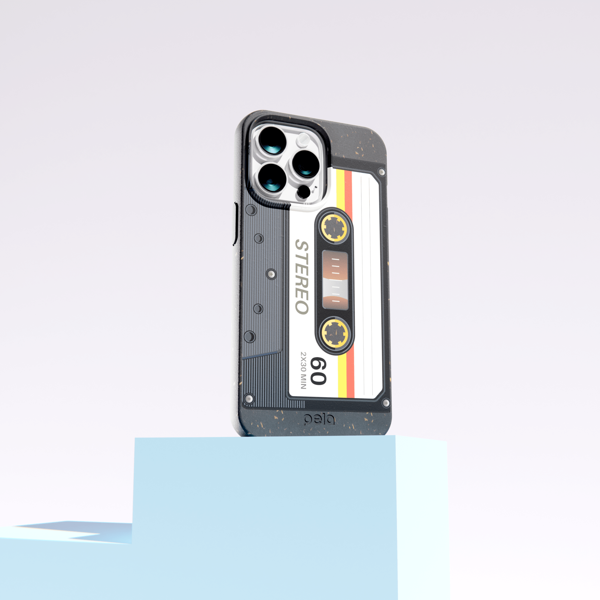 Durable Black Cassette iPhone 12 Mini Case - Slim Protective Cover with Shock Absorption | Perfect for Everyday Use, Travel & Outdoor Activities