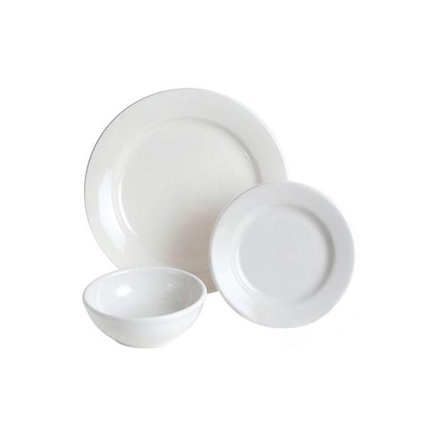 Premium 3-Piece White Dinnerware Set - Elegant Tableware for Everyday Dining & Entertaining | Perfect for Family Meals, Dinner Parties & Special Occasions
