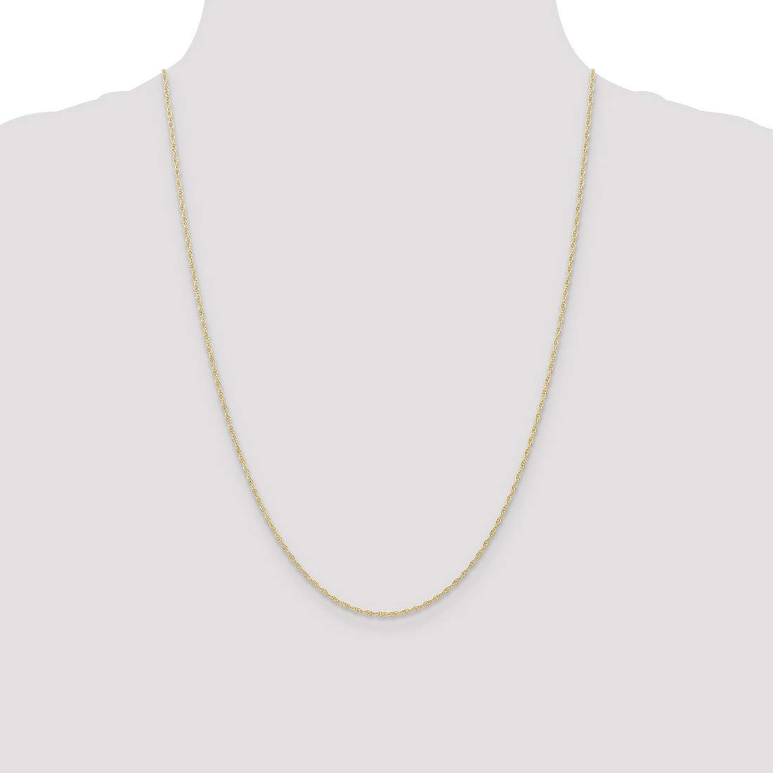 10K Yellow Gold Cable Rope Thin Pendant Chain Necklace for Women - Dainty & Elegant Jewelry Gift for Birthday, Anniversary & Everyday Wear