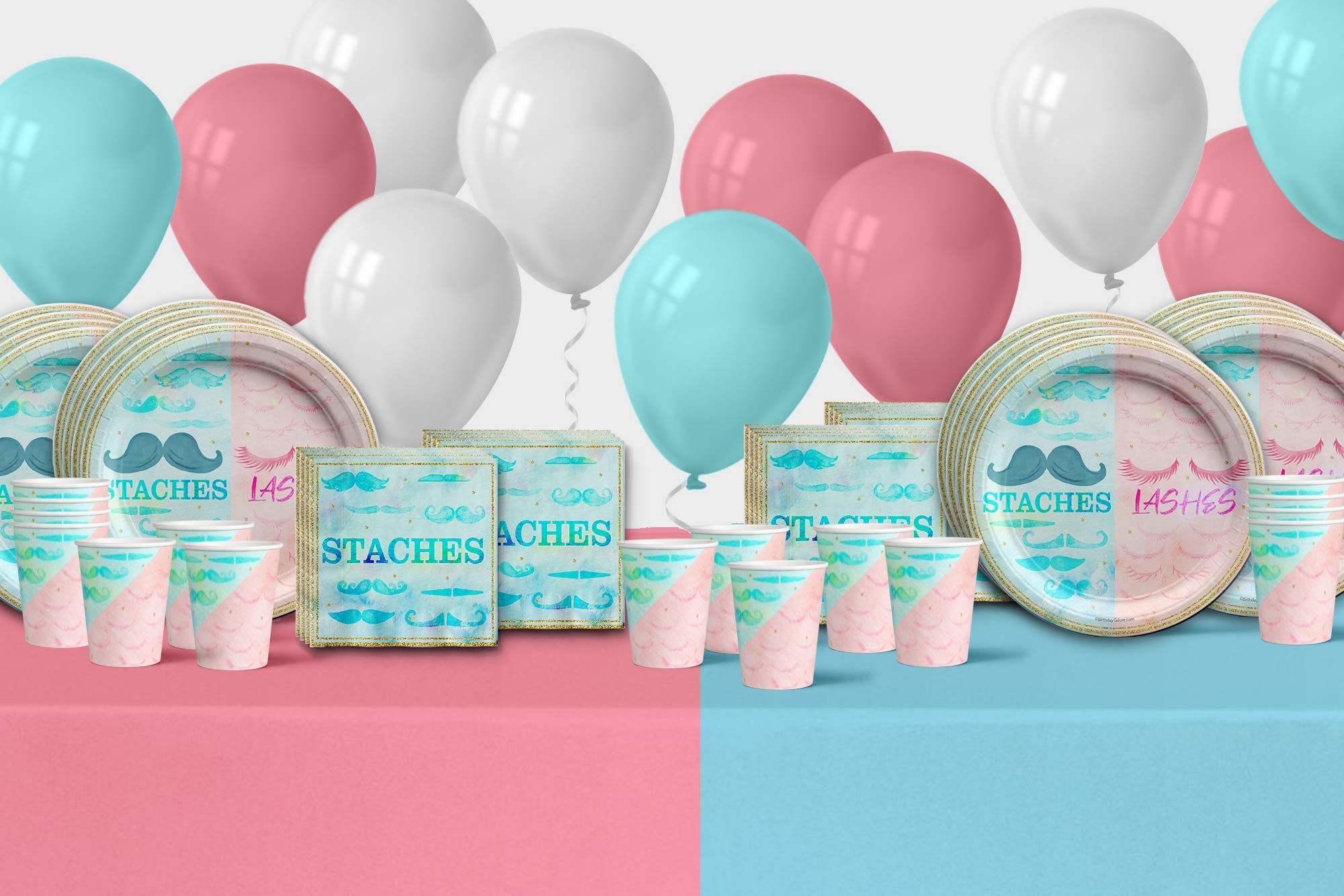 Gender Reveal Party Supplies Set - 16-Piece Tableware Kit with Plates, Napkins & Cups for Baby Shower Decorations | Perfect for Gender Reveal Parties, Baby Showers & Celebrations