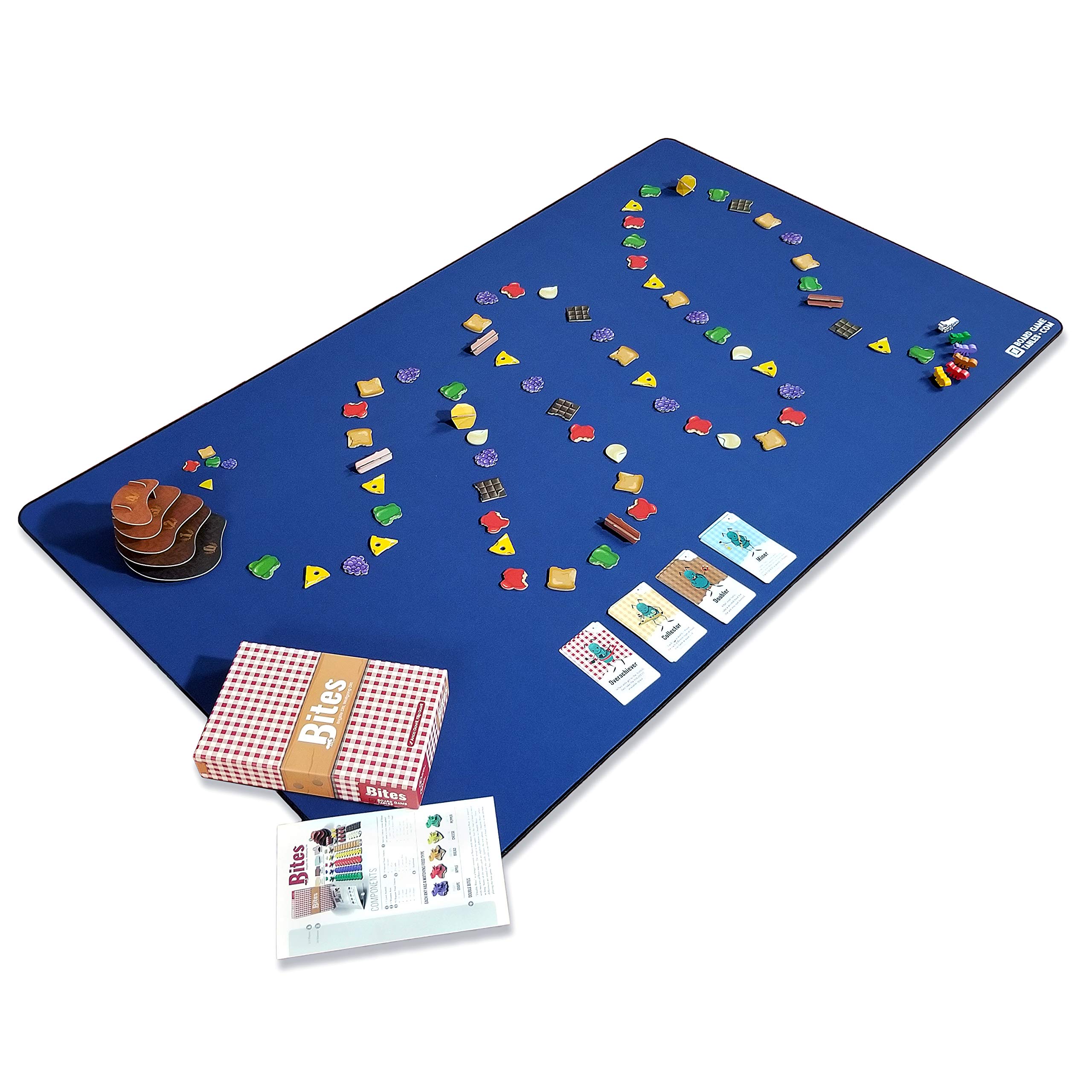 Premium 3'x5' Board Game Playmat - Thick Super Cushioned, Stitched Edge & Water Resistant Surface with Carrying Case - Perfect for Tabletop Games, Magic: The Gathering, Dungeons & Dragons, Poker & Card Games (Medium, Blue) - Ideal for Game Nights, Tournaments & Home Entertainment