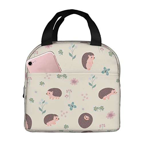 Cute Hedgehogs And Flowers