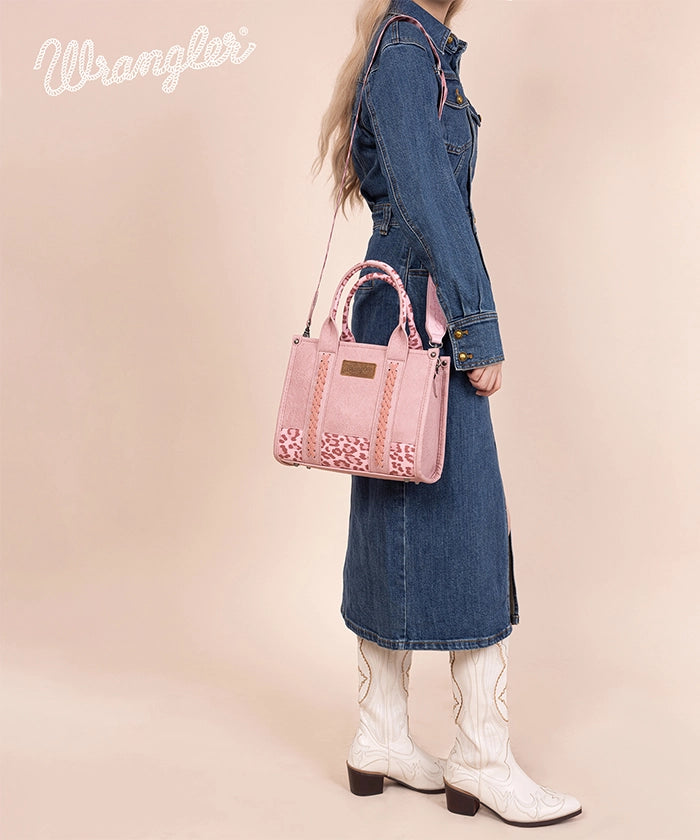 Wrangler Cow Print Crossbody Tote Bag for Women - Stylish Western Handbag for Everyday Use, Shopping & Travel