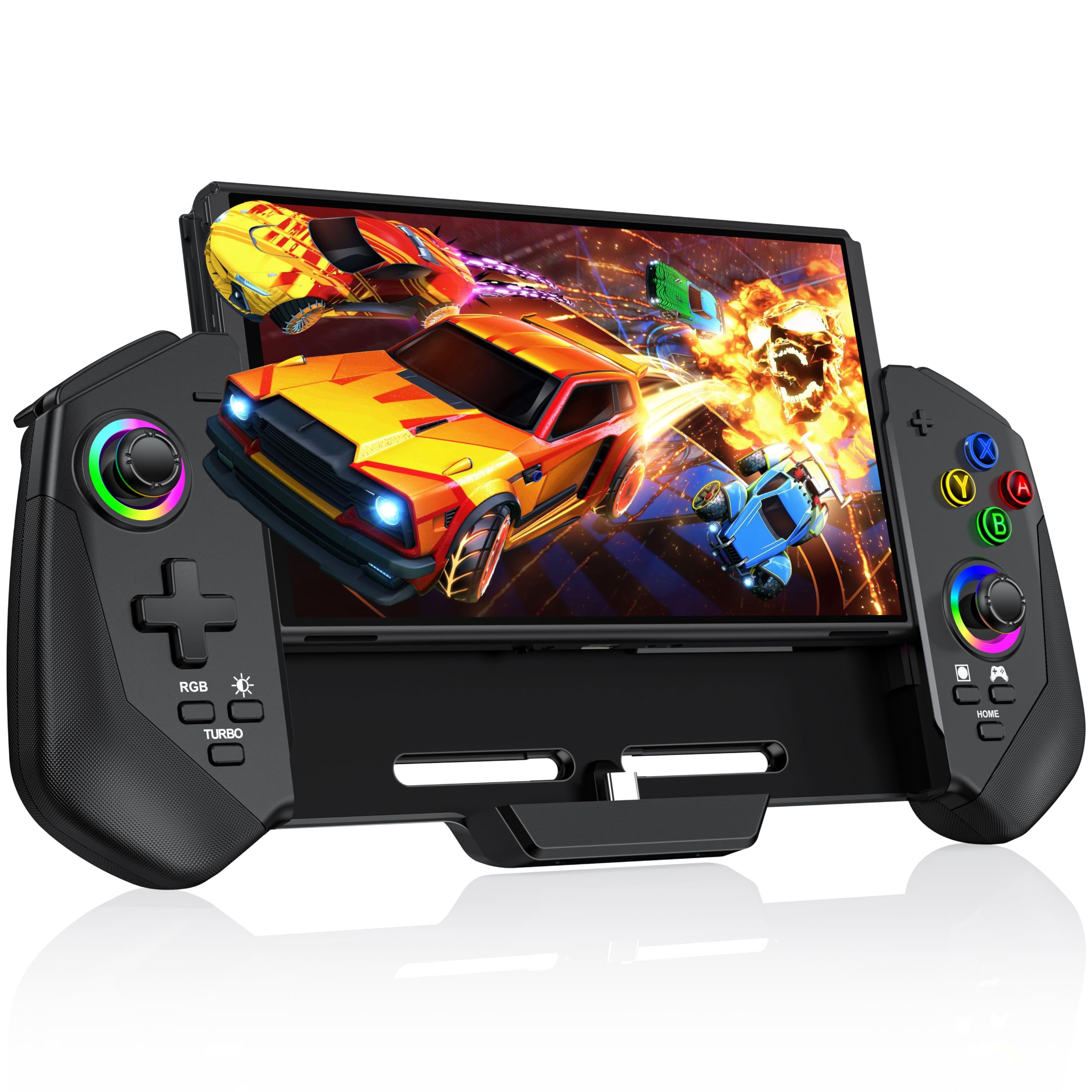 Wireless Switch Controller with Hall Effect Joystick, Turbo Mode, 6-Axis Gyro & Tabletop Stand - Compatible with Nintendo Switch & OLED - Perfect for Gaming, Travel & Home Entertainment