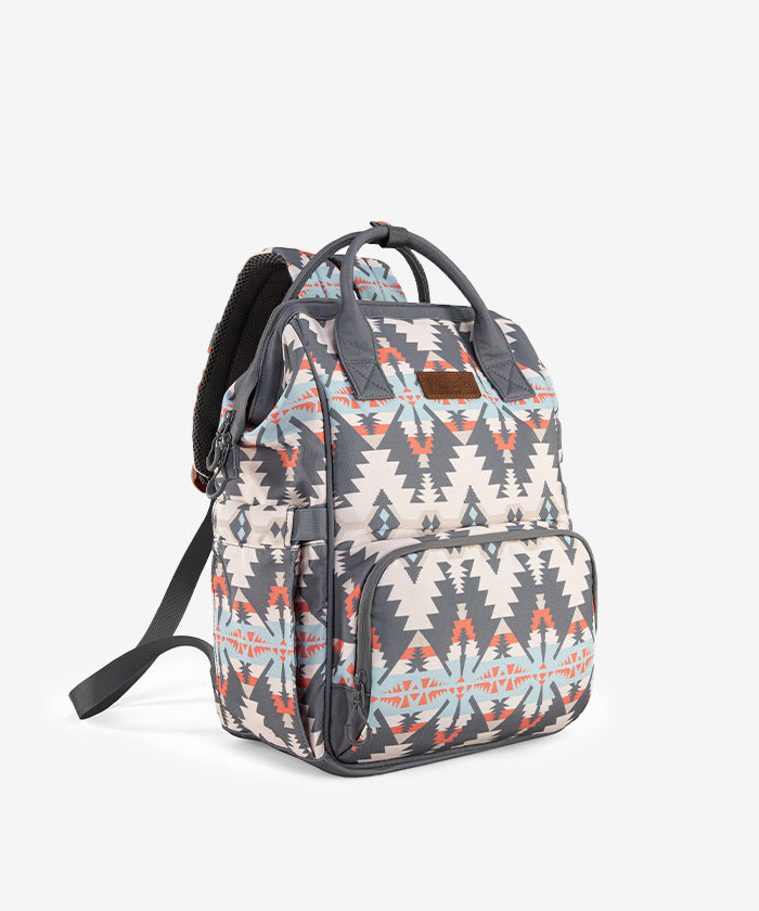 Wrangler Aztec Printed Diaper Bag - Stylish & Spacious Baby Essentials Organizer for Travel, Outings & Everyday Use