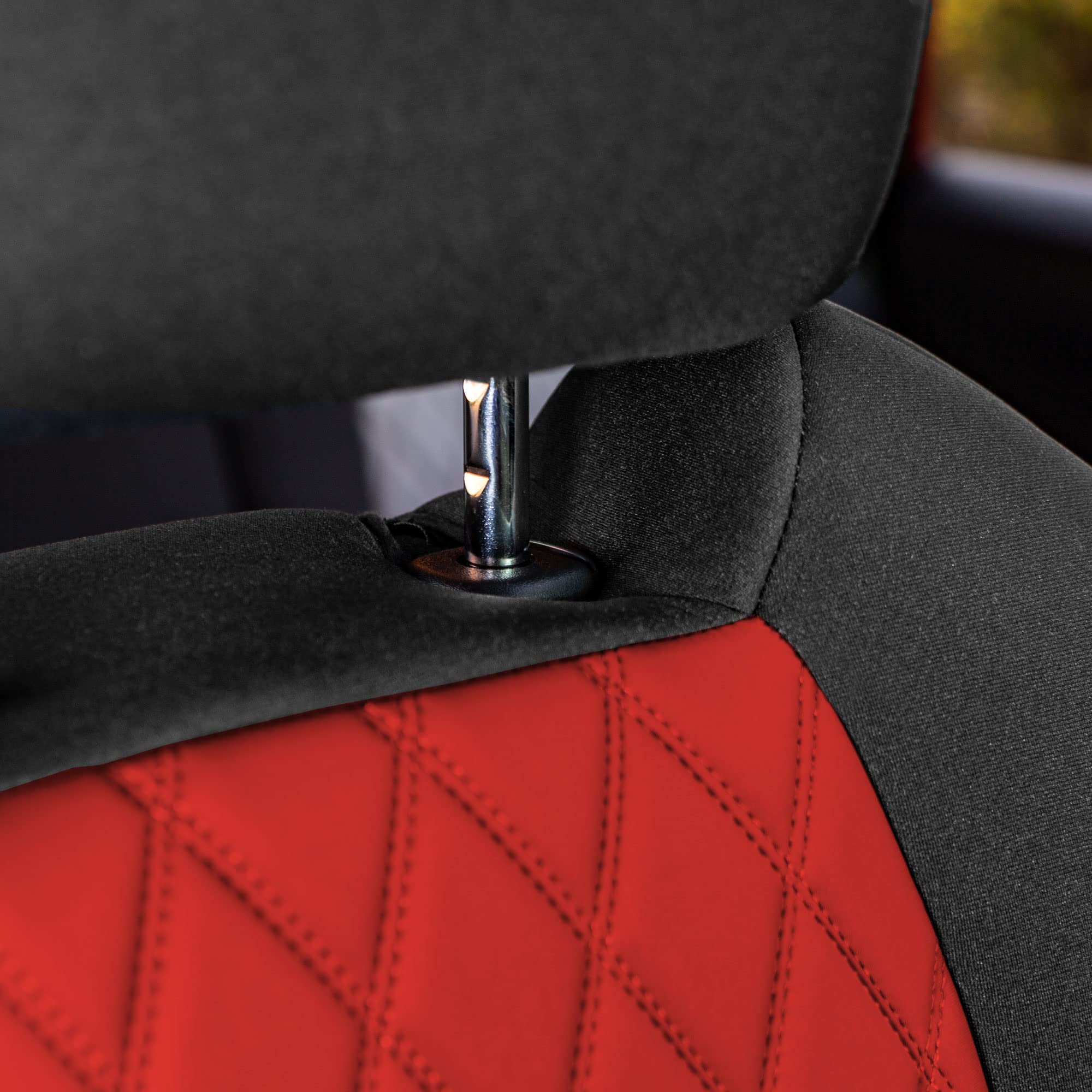 Custom Fit Seat Covers for Toyota RAV4 Hybrid & Prime 2021-2022 - Water Resistant Neosupreme Neoprene Front Seat Covers (Red) - Durable Car Interior Accessories for Protection & Style | Perfect for Daily Commutes, Road Trips & Off-Road Adventures