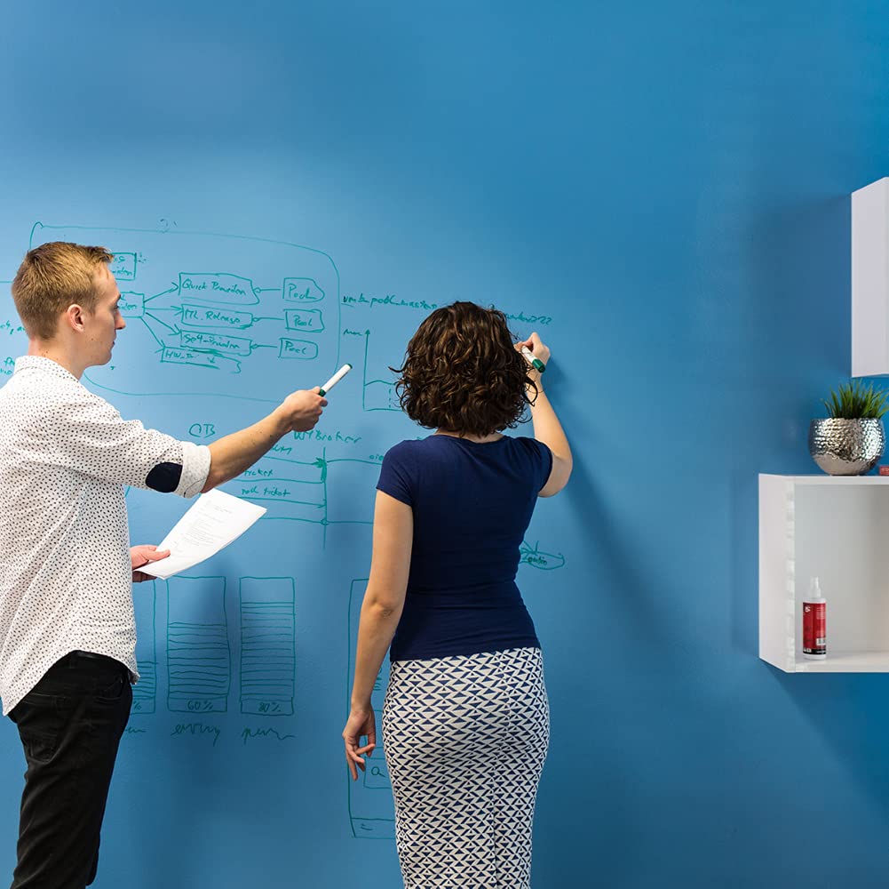 Clear Whiteboard Paint - SmarterSurfaces Transparent Dry Erase Paint (65ft²/12.5floz) | Convert Any Wall or Surface into Writable Area | Eco-Friendly, Non-Toxic | Perfect for Home Offices, Classrooms & Creative Spaces