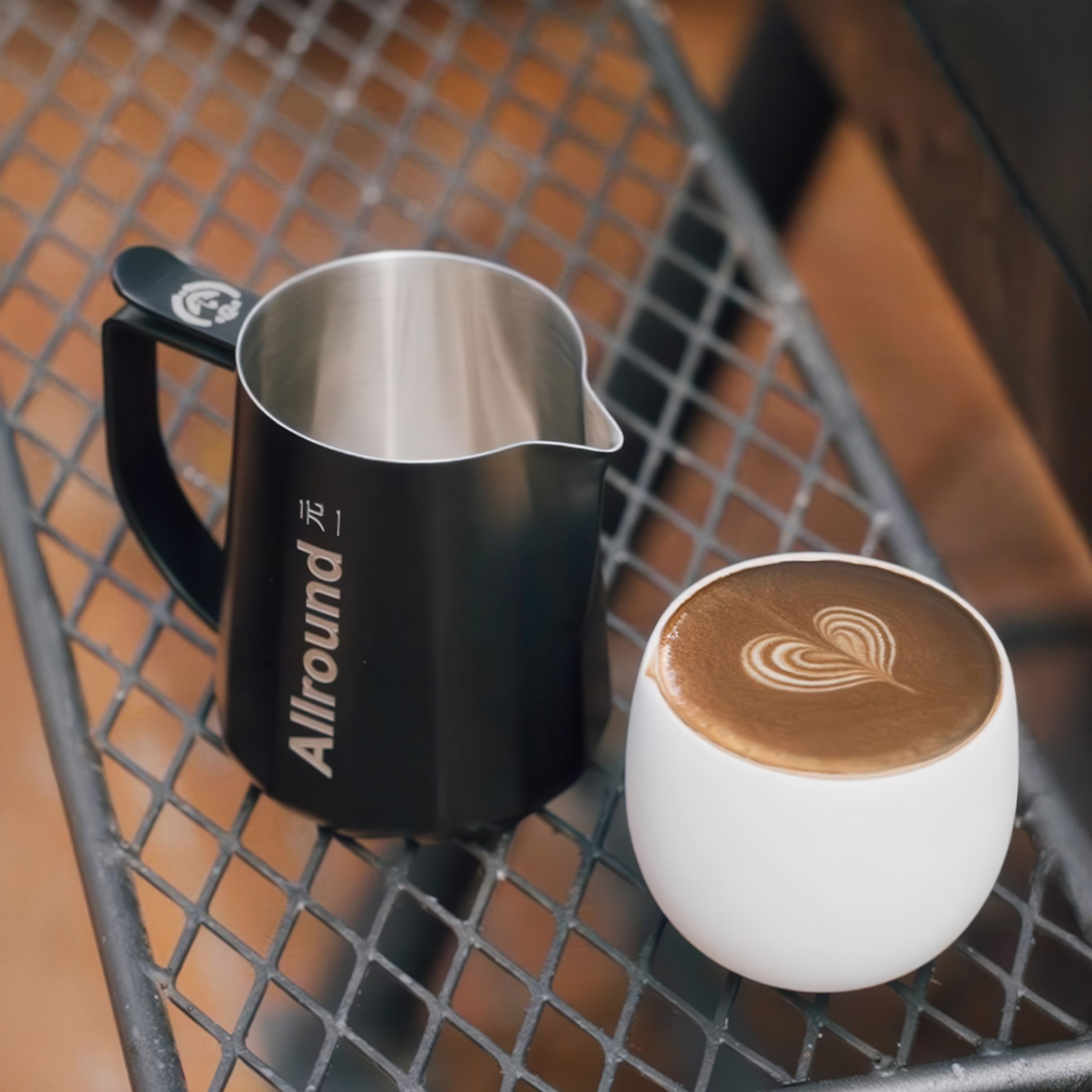 Professional Allround Competition Grade Milk Frothing Pitcher - Perfect for Latte Art, Cappuccino & Coffee Making at Home or Cafes