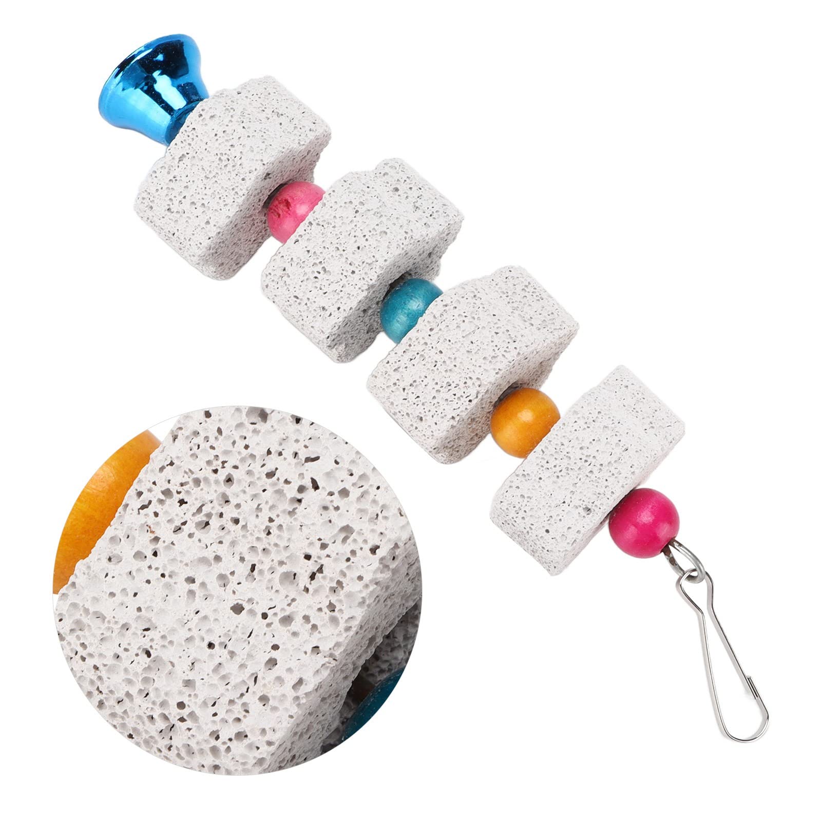 Petyoung Parrot Chewing Toy - Teeth Grinding & Beak Trim Stone for African Greys, Conures, Eclectus - Safe for Budgies, Parakeets, Cockatiels, Hamsters, Chinchillas & Rabbits - Perfect for Cage Play & Dental Health
