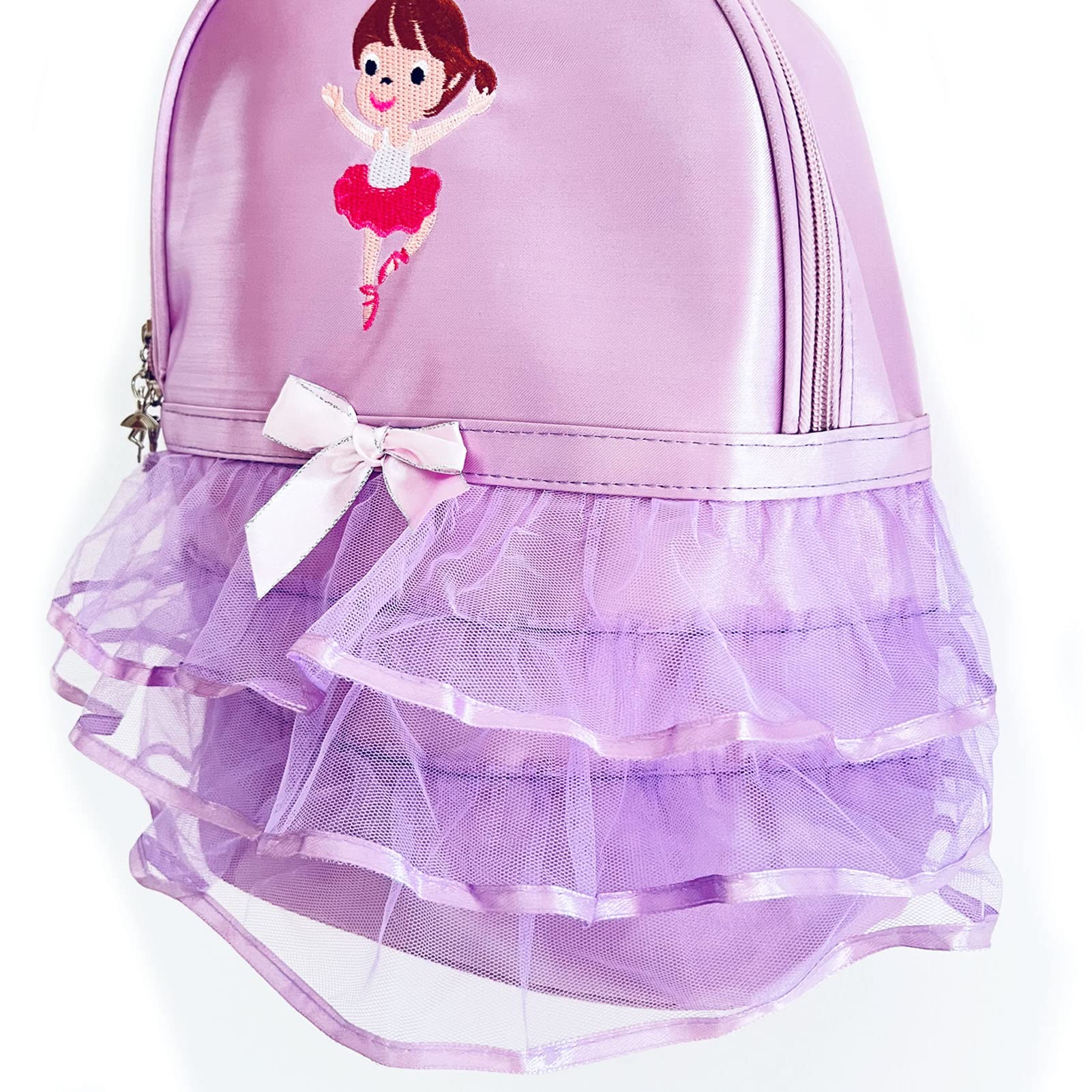 Yitengteng Princess Ballerina Backpack - Cute Nylon Dance Bag for Toddler Girls | Perfect for Ballet Class, School & Travel
