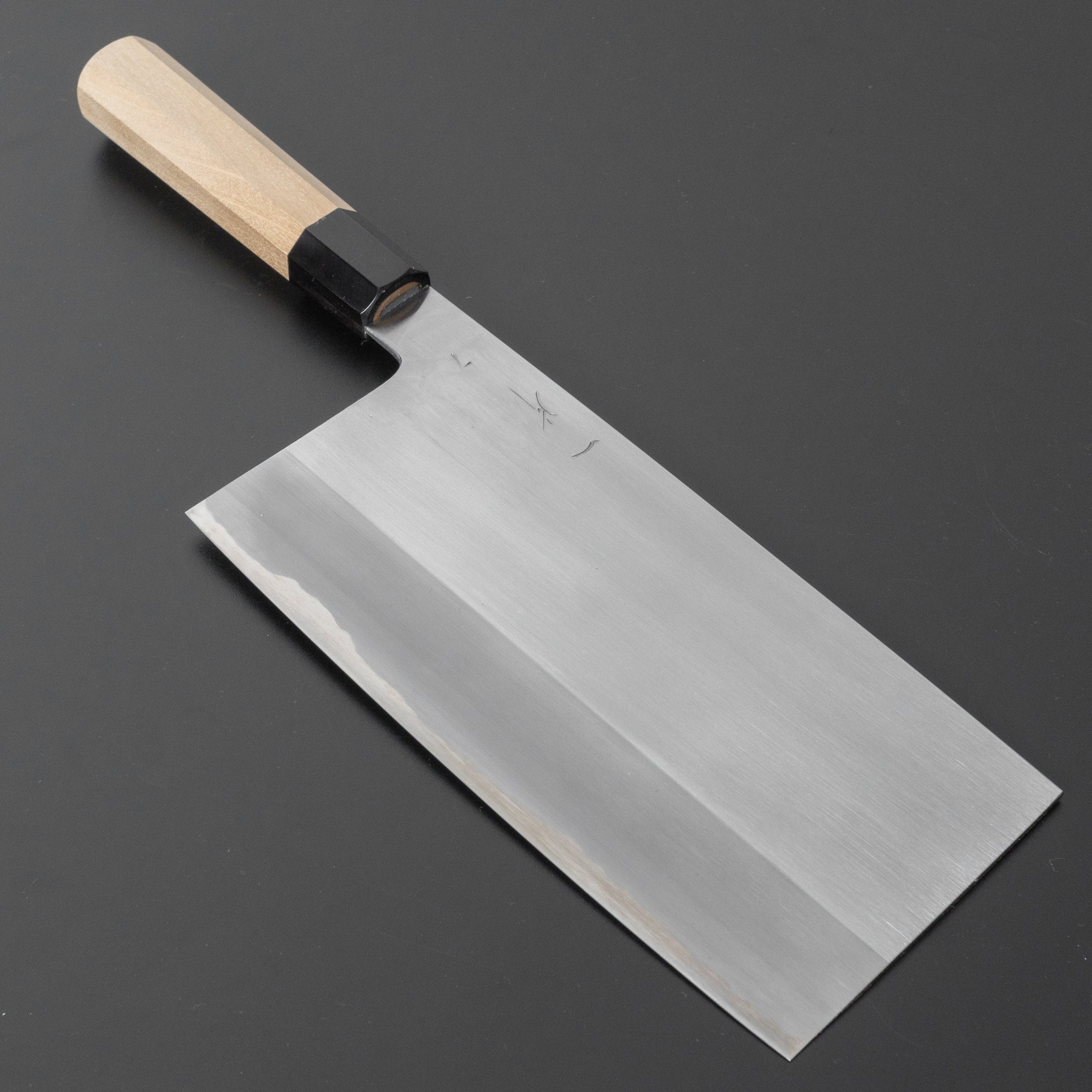 Hitohira Togashi White #2 Migaki Chinese Cleaver 220mm - Japanese High Carbon Steel Chef Knife with Ho Wood Handle (#7) - Perfect for Slicing, Dicing, and Chopping Vegetables, Meat, and Herbs in Professional Kitchens