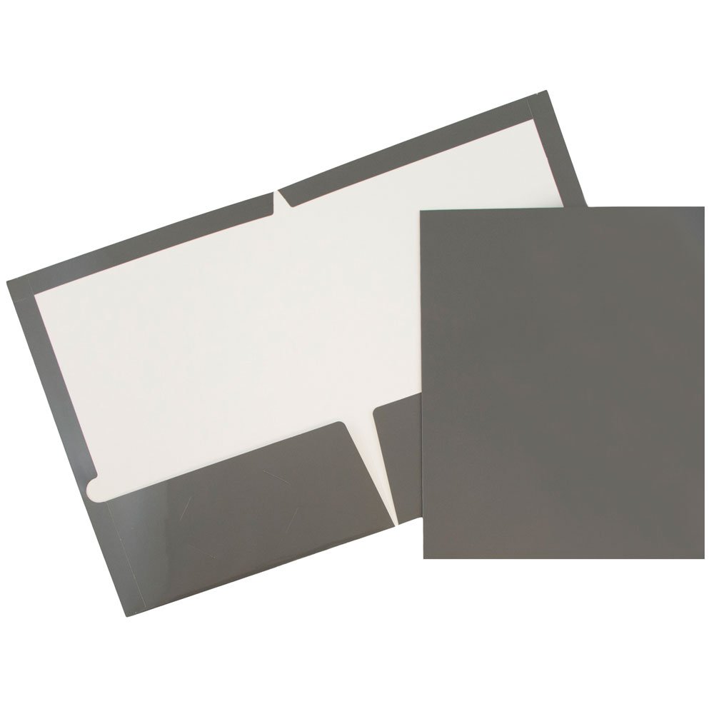 JAM PAPER Laminated Two Pocket School Folders - Letter Size 8.5