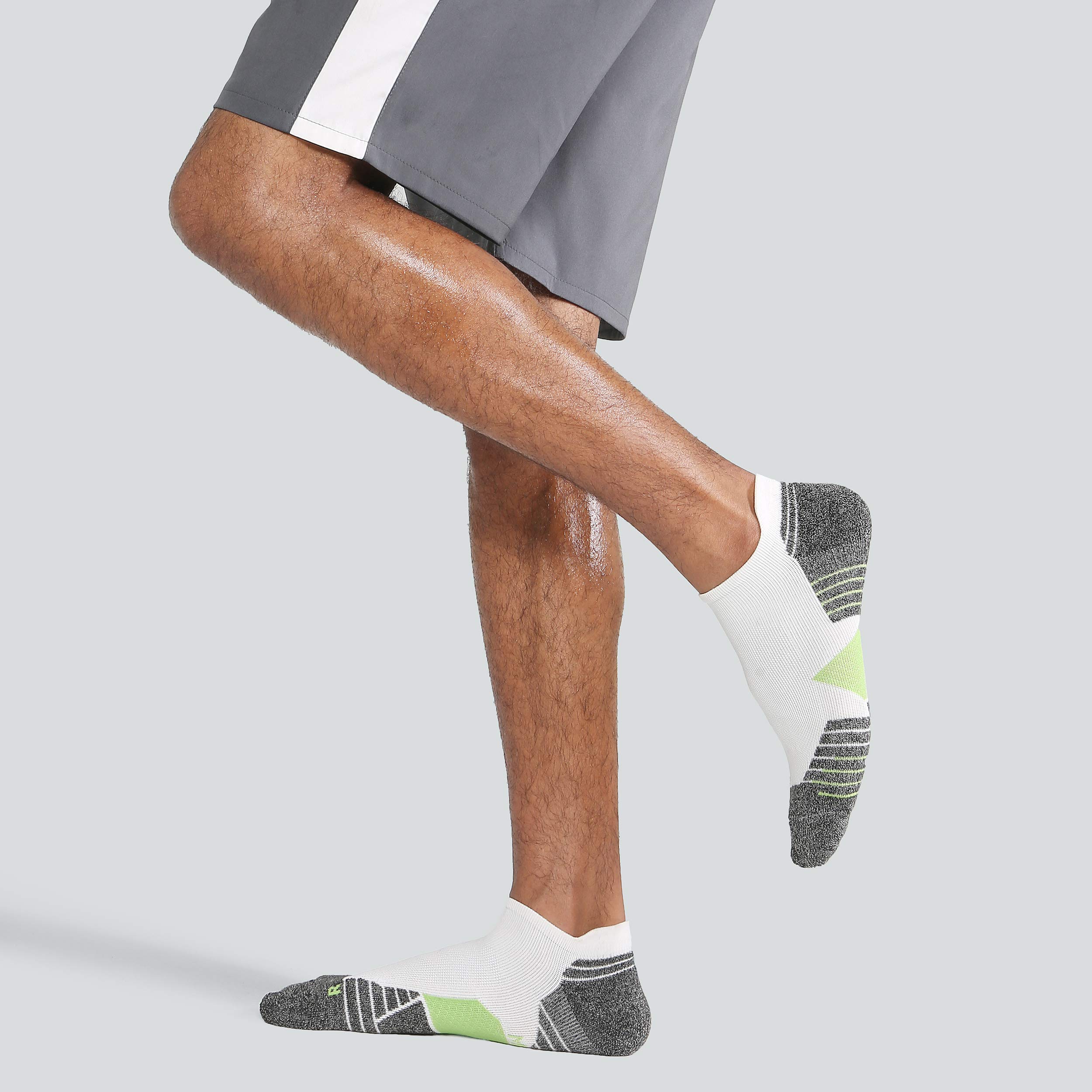 WANDER Men's Athletic Running Socks - 7 Pairs Thick Cushioned Ankle Socks for Sports & Workouts - Low Cut Breathable Socks (Sizes 6-9/10-12/12-14) - Perfect for Jogging, Gym Training & Daily Wear