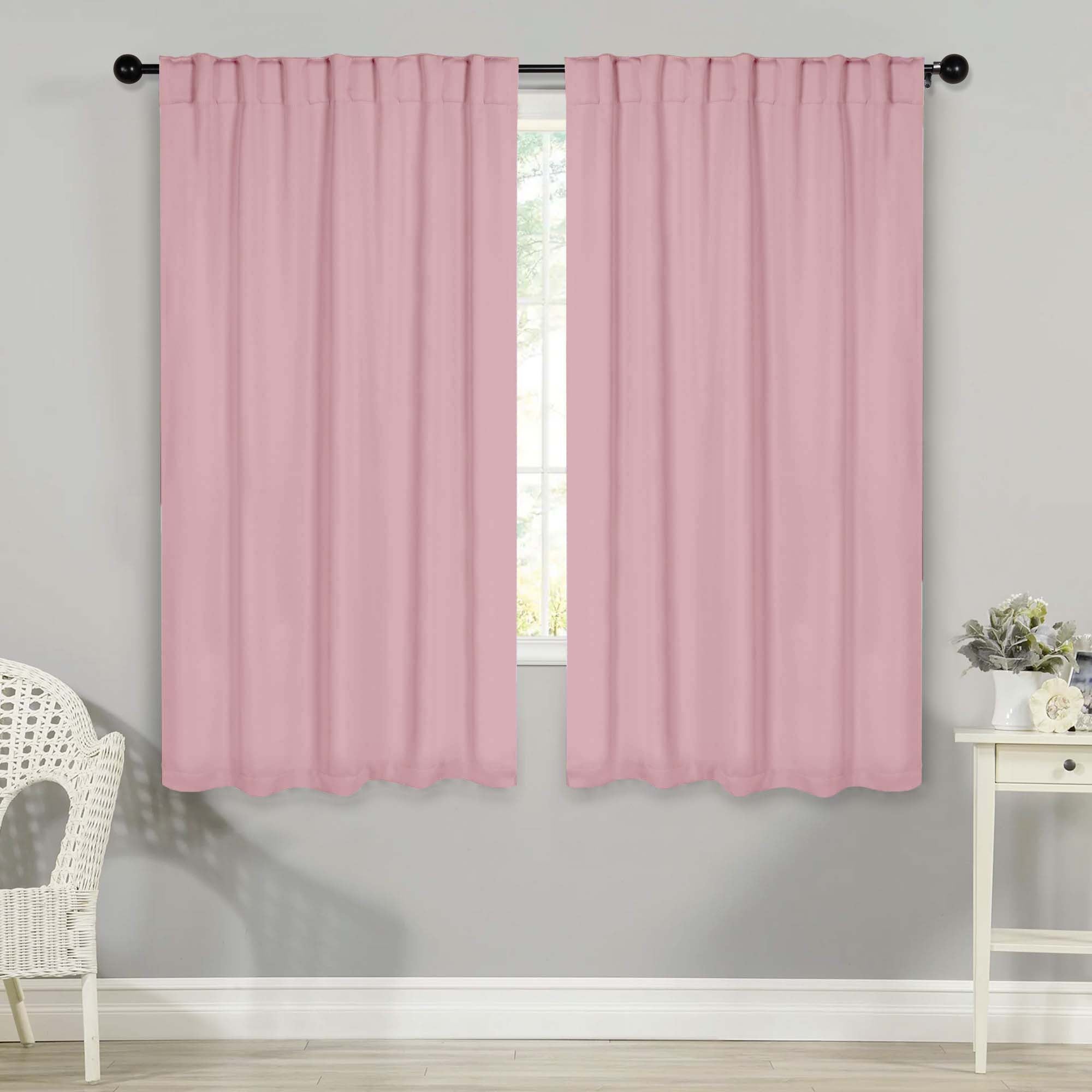 Premium Blackout Curtains for Bedroom - Thermal Insulated Room Darkening Drapes with Back Tabs (Set of 2 Panels) - Perfect for Home Theater, Nursery & Shift Workers