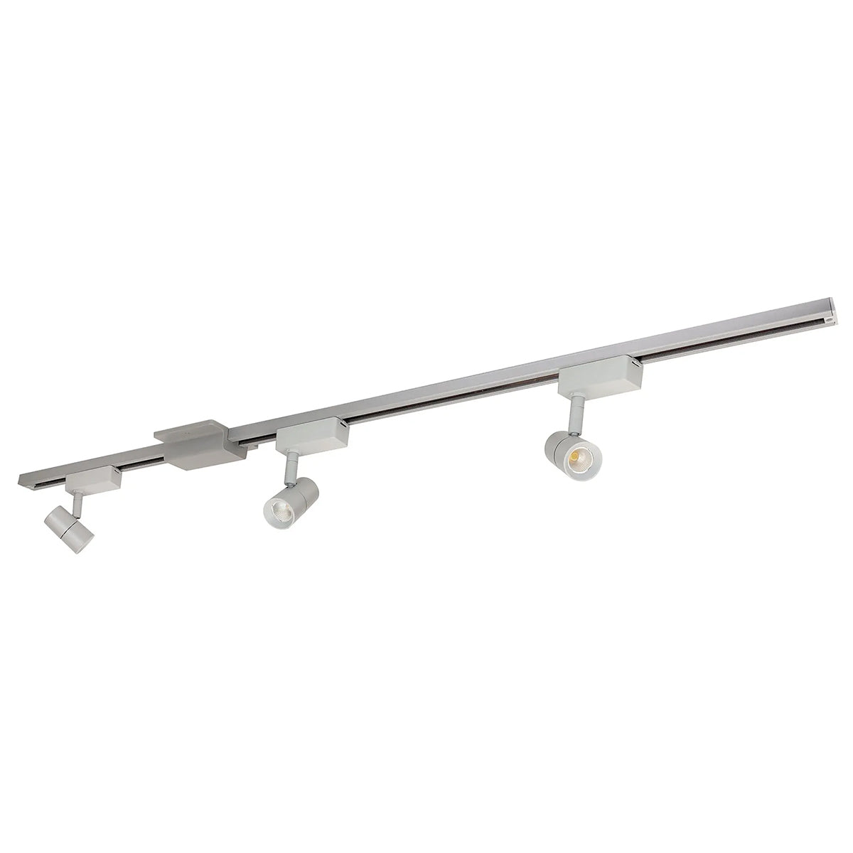 Aiden 4ft 3-Light LED Track Lighting Kit - 30W 2400 Lumens 3000K Warm White - Adjustable 25° & 43° Beam Angle - Silver Finish - Perfect for Kitchens, Retail Stores & Art Galleries