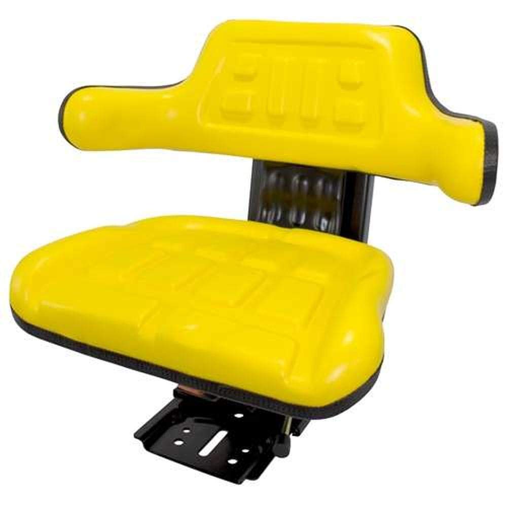 RAParts Yellow Waffle Style Suspension Seat - Compatible with John Deere 1120, 1130, 1140 & 1435 Tractors - Comfortable Replacement Seat for Farming & Outdoor Work