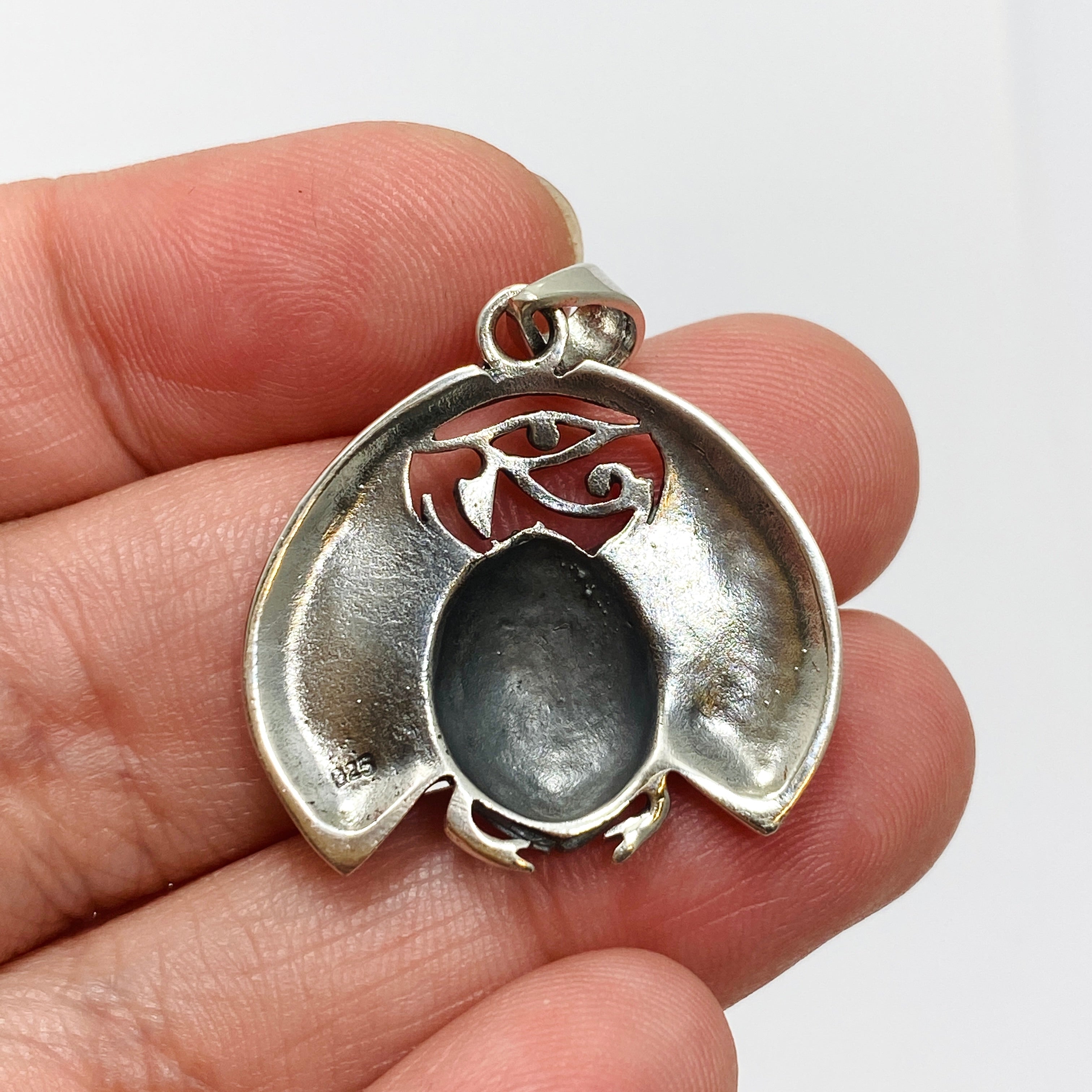 Anubis with Ankh and Scarab Beetle Pendant - Egyptian God Jewelry - Sterling Silver 925 - SV50 735 - Perfect for Spiritual Protection & Ancient Egyptian Style Fashion