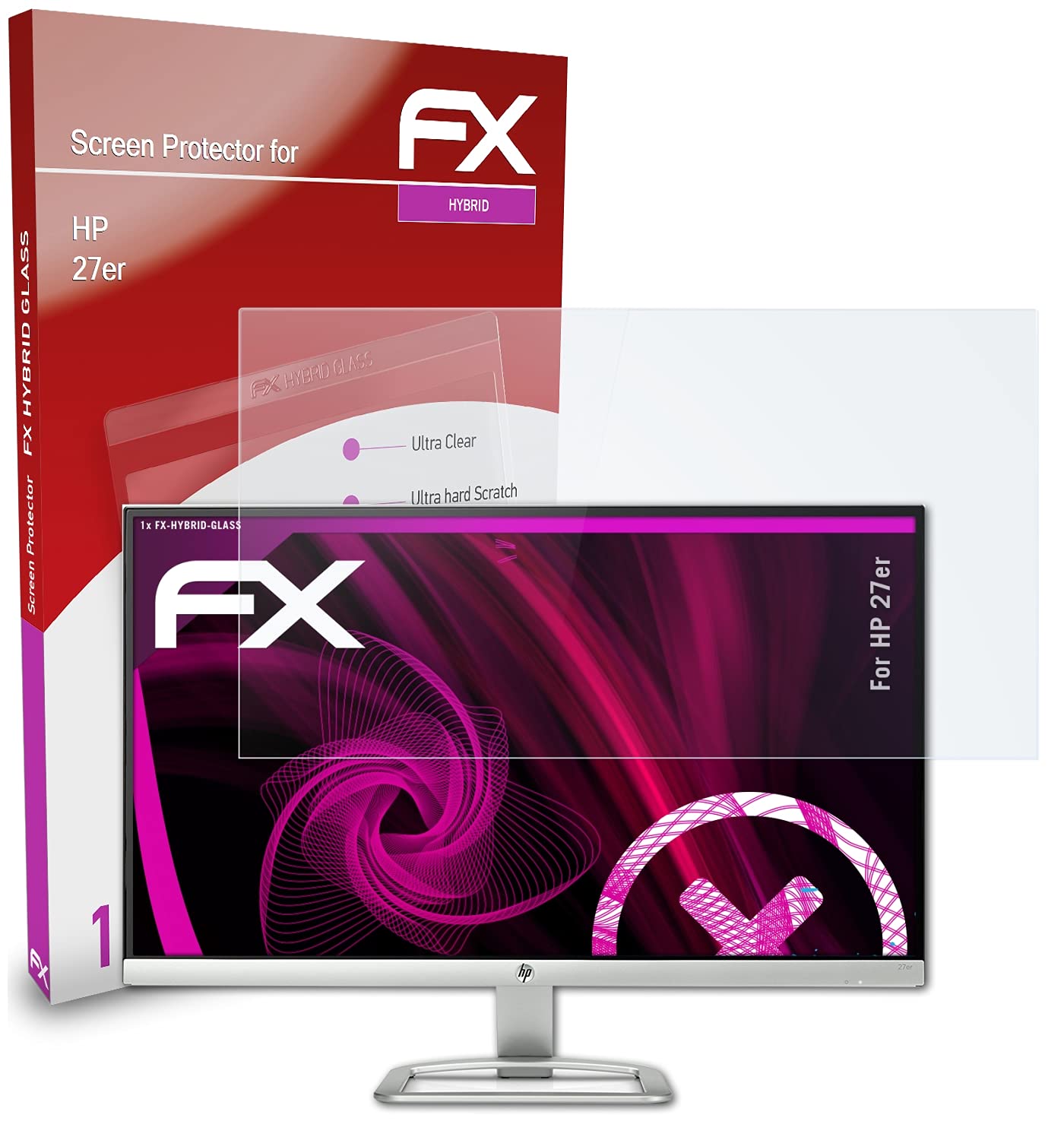 HP 27er Monitor Screen Protector - 9H Hybrid Glass Film with Anti-Scratch & Anti-Fingerprint Protection | Perfect for Office, Gaming & Home Computer Setup