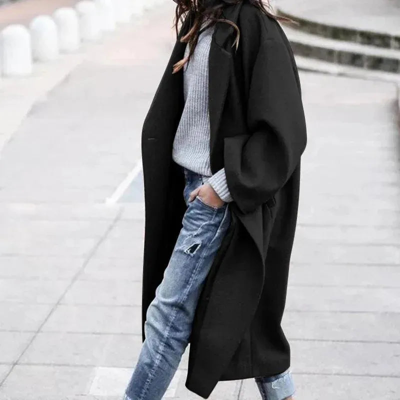 Women's Warm Wool Overcoat - Winter Thermal Coat for Cold Weather - Perfect for Outdoor Activities & Daily Commute