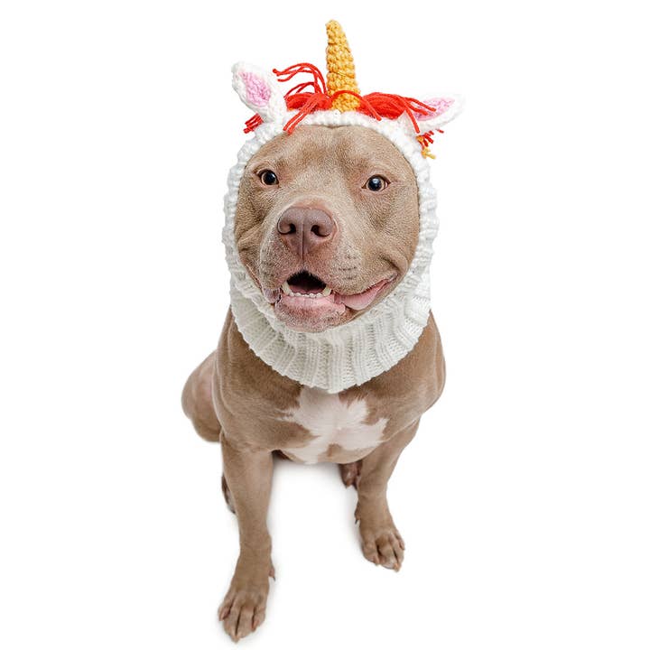 Unicorn Dog Snood - Cute & Warm Pet Accessory for Small & Medium Dogs - Perfect for Winter, Halloween & Costume Parties