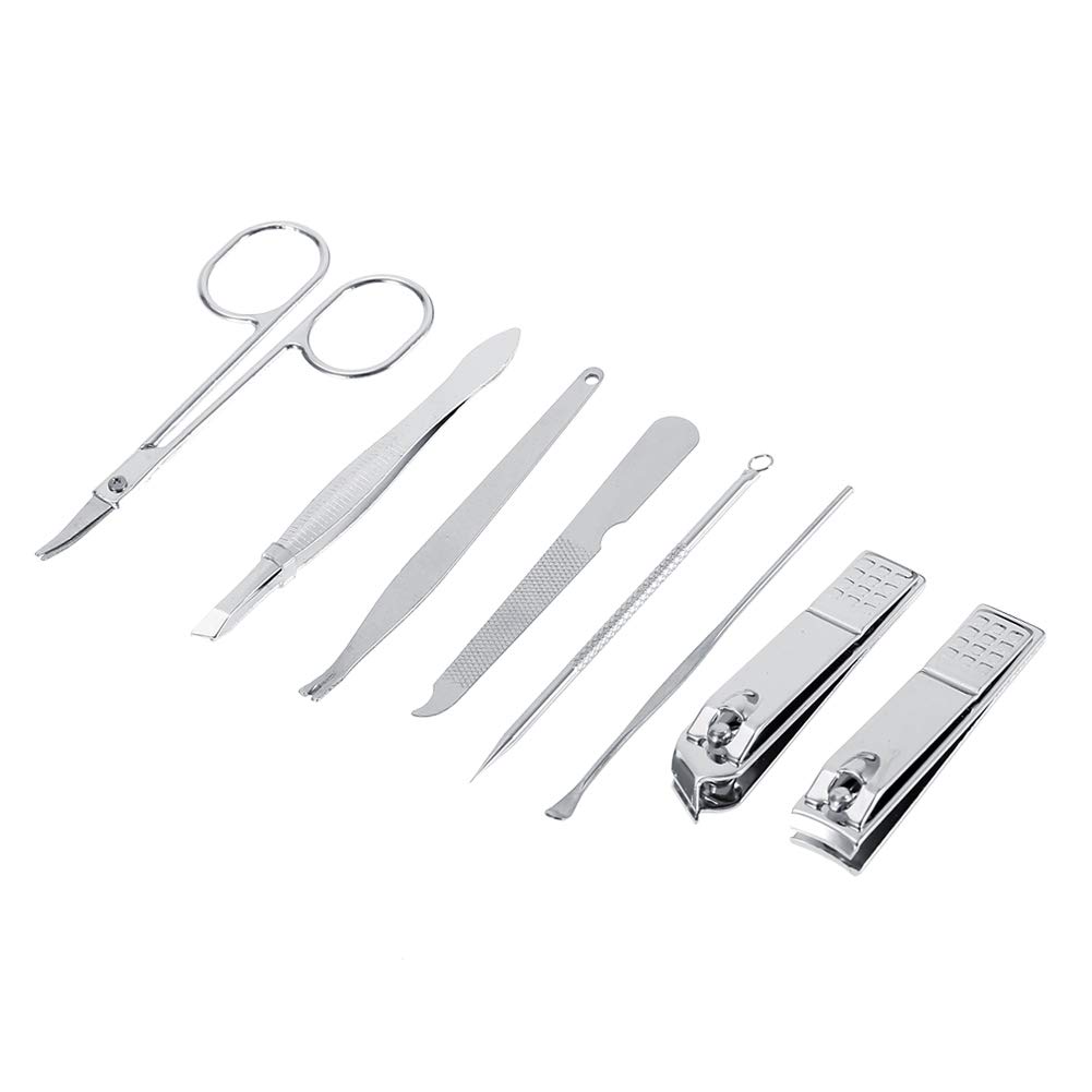 Premium Nail Scissors Kit with Leather Case (Black) - Professional Manicure & Pedicure Tools for Home Salon, Travel, and Grooming Essentials