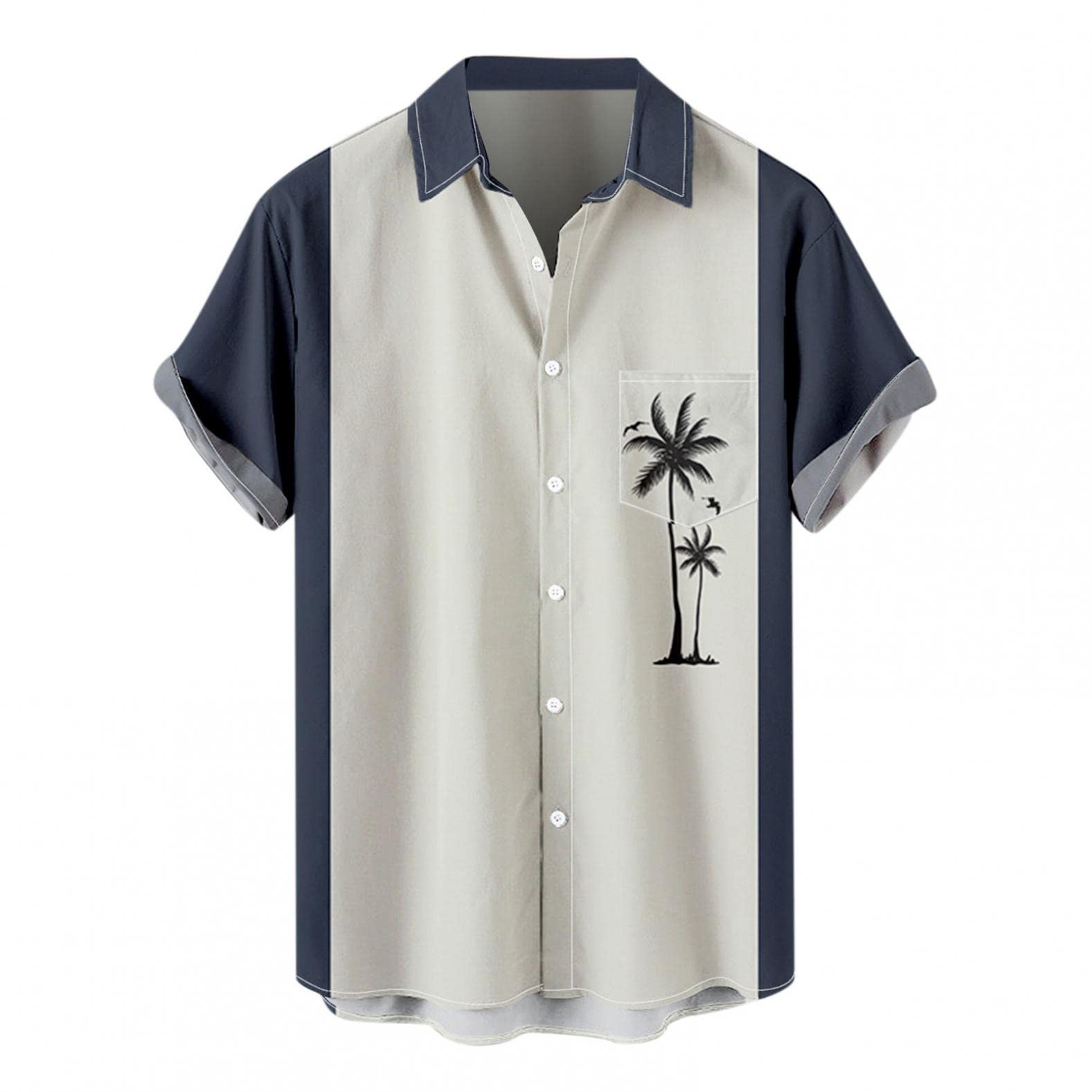 Men's Hawaiian Shirts - Tropical Summer Short Sleeve Button Down for Beach & Vacation