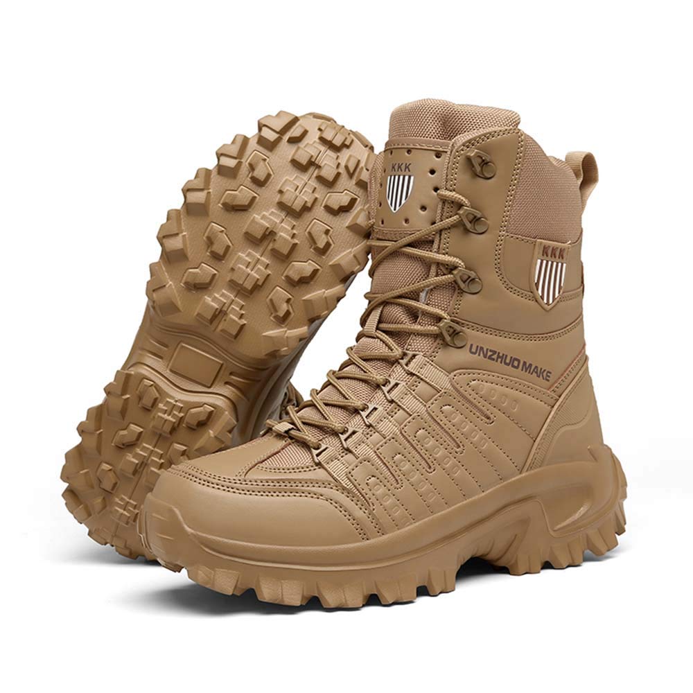 EinPlus Men's Tactical Military Combat Boots - Waterproof Lightweight Hiking & Work Boots for Outdoor Adventures, Hunting & Construction
