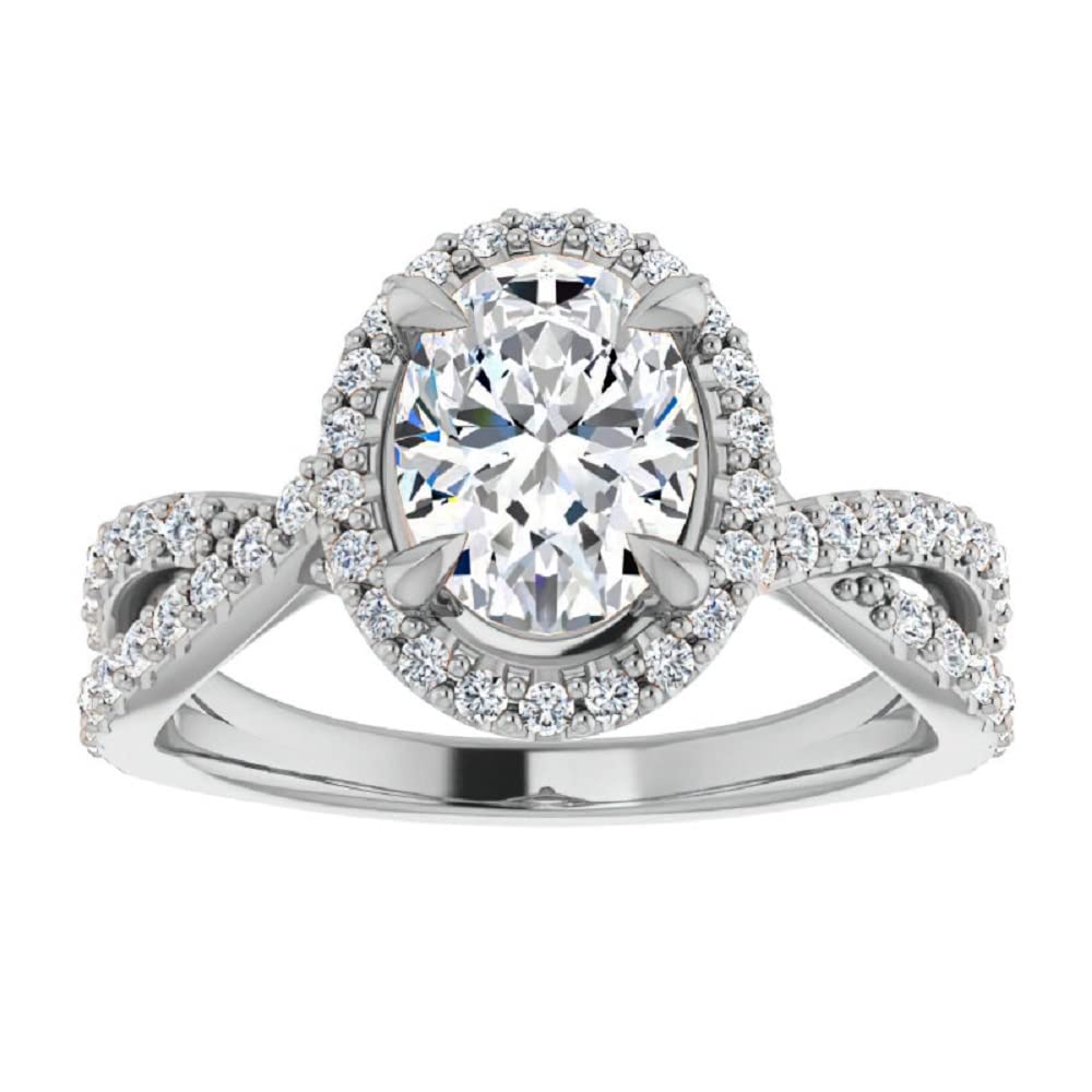3 CT Oval Moissanite Engagement Ring - Vintage Solitaire Wedding Band with 4-Prong Setting in Sterling Silver - Perfect for Anniversaries, Proposals & Romantic Gifts for Her - Ideal for Bridal Jewelry, Special Occasions & Everyday Elegance