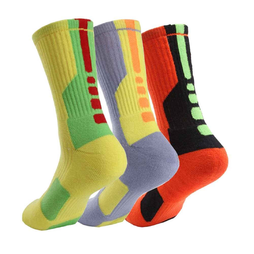 MITVR Basketball Socks - 5 Pack Cushioned Compression Crew Socks for Men, Women & Kids - Breathable Athletic Sports Socks for Basketball, Running, Gym Workouts & Daily Wear
