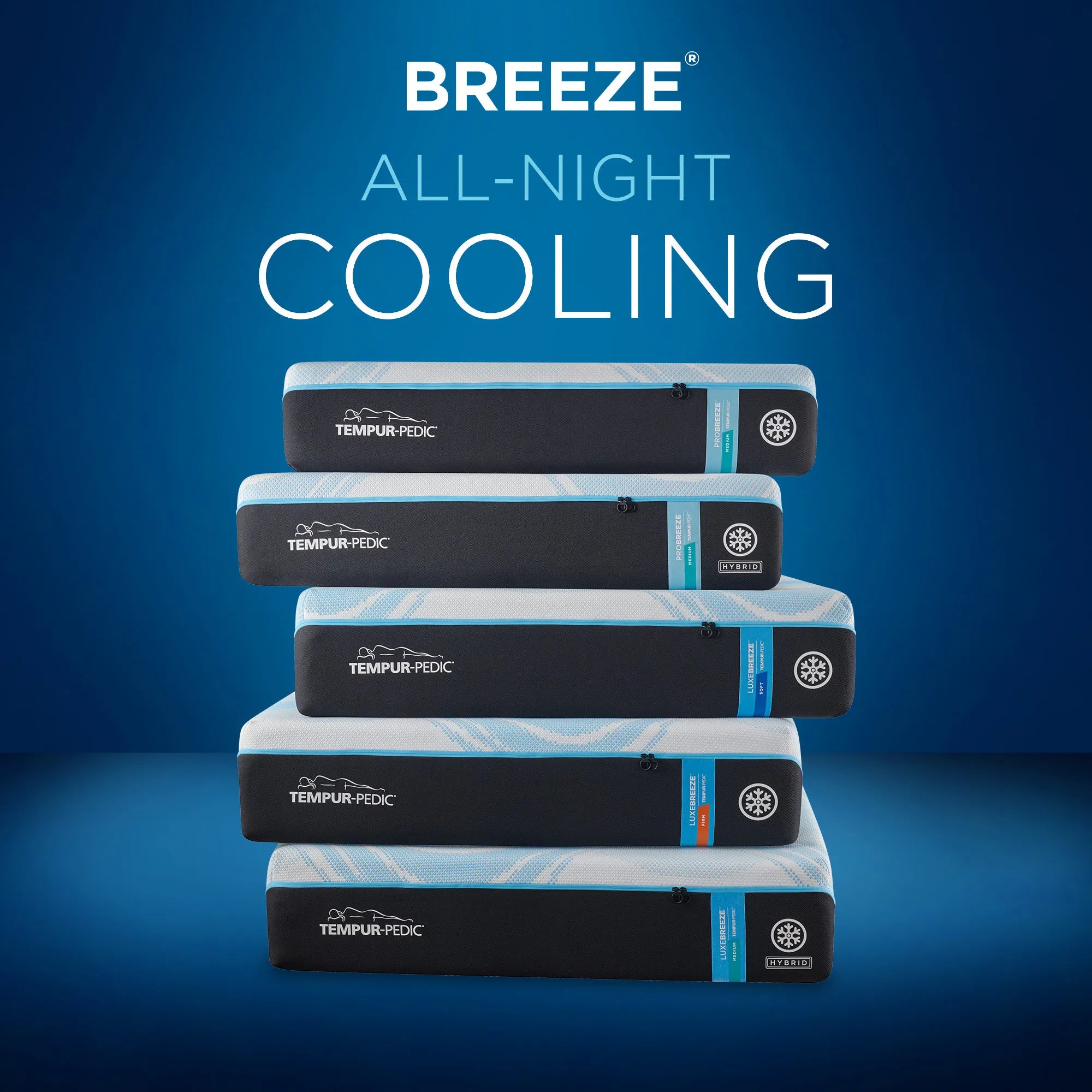 Tempur ProBreeze® Medium Mattress - Cooling Memory Foam Mattress for Back Pain Relief & Pressure Relief - Perfect for Hot Sleepers & Side Sleepers - Bedroom, Guest Room, Master Bedroom Use