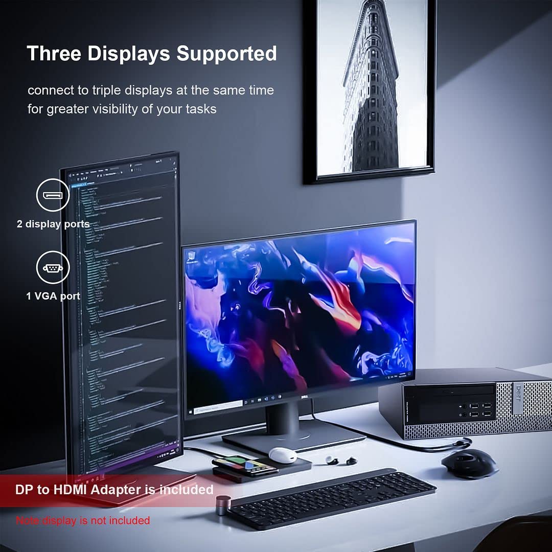 Refurbished Dell OptiPlex 9020 Business Desktop PC - Intel Core i7-4770 3.4GHz, 16GB RAM, 1TB SSD, WiFi 5, Windows 10 Pro - Dual Monitor Support with RGB Keyboard & Mouse - Perfect for Home Office, Gaming & Productivity Workstations