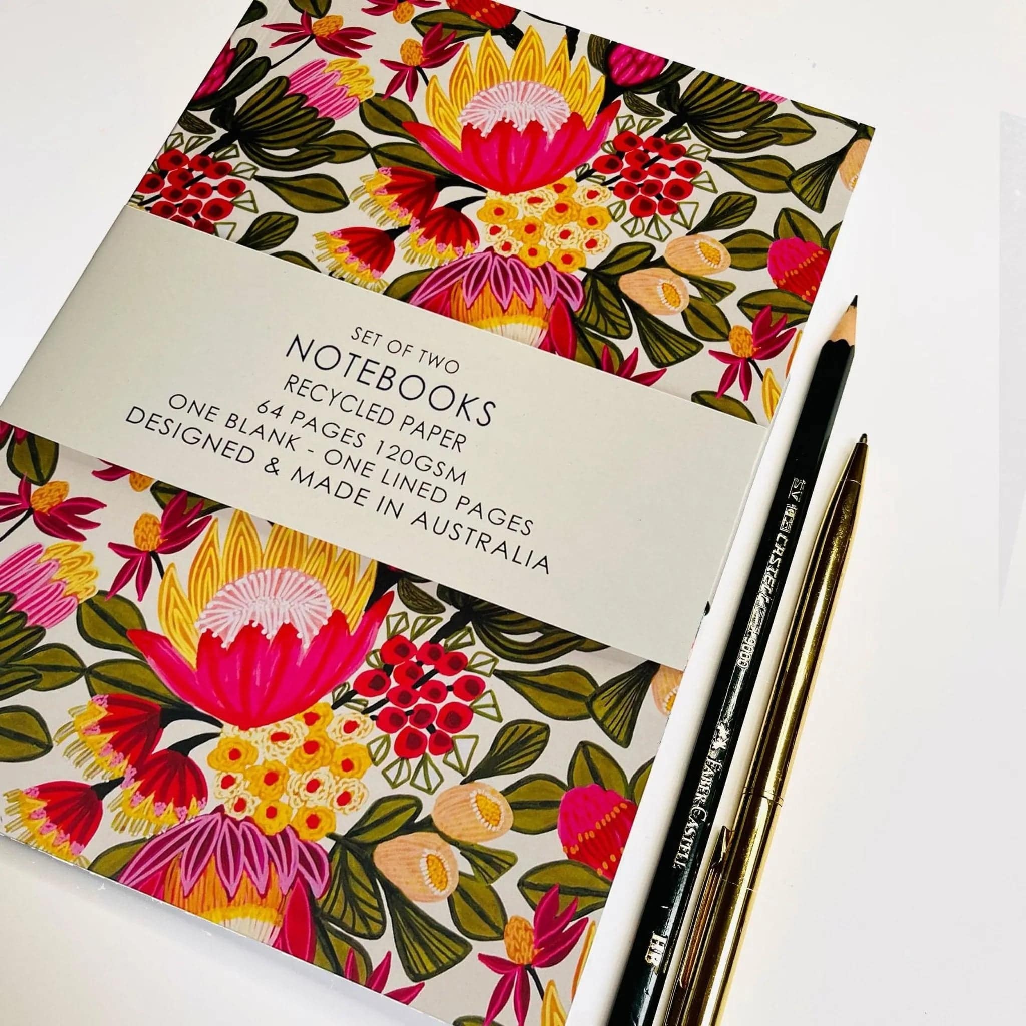 Premium A5 Notebook Set - Aussie Bush Harvest Design - Durable Hardcover, Lined Pages for Journaling, Note Taking & Sketching - Perfect for Students, Professionals & Travelers