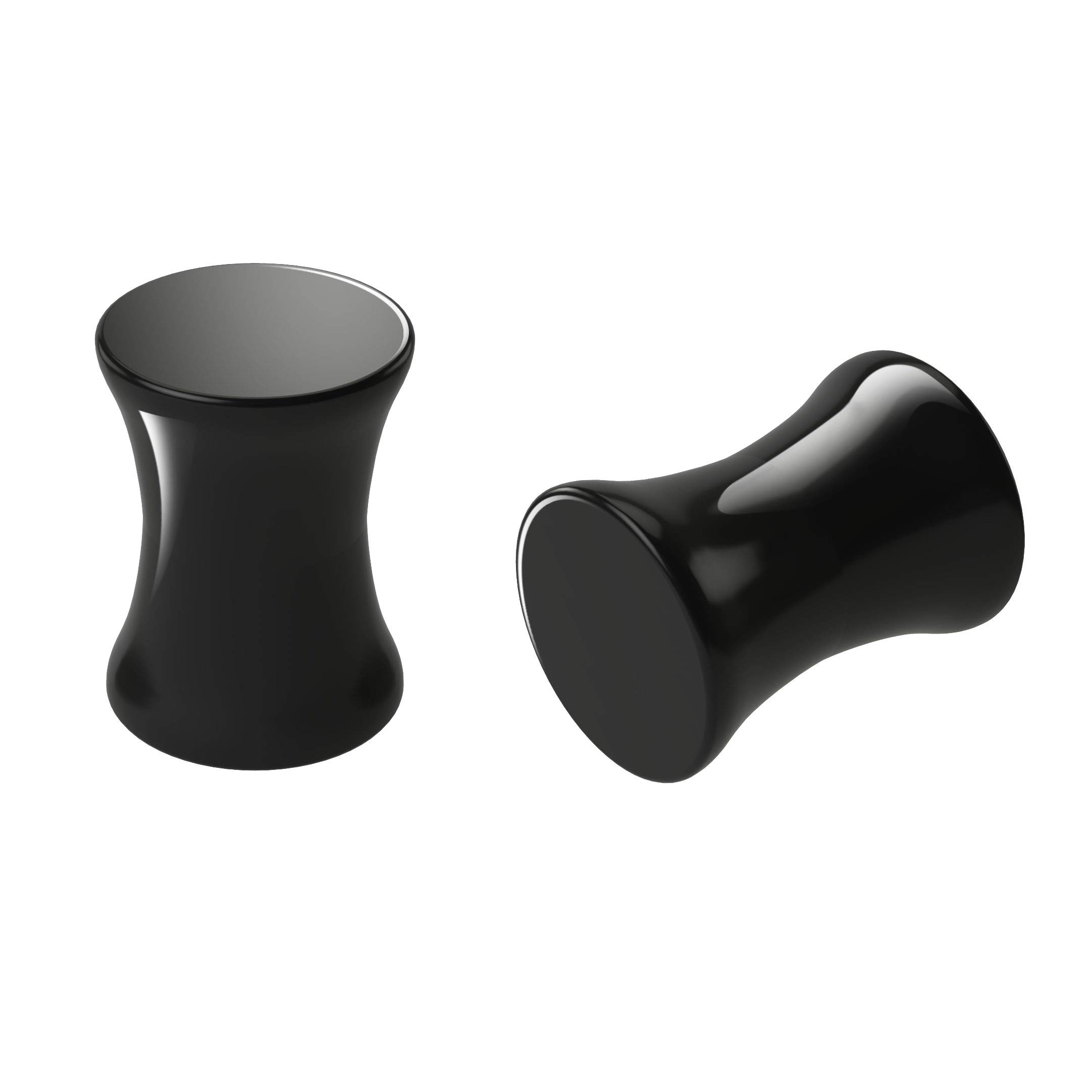 2pc Acrylic Double Flared Plugs for Ear Stretching - 00 Gauge (10mm) Cool Plastic Earrings - Perfect for Body Piercing, Gauges & Alternative Fashion