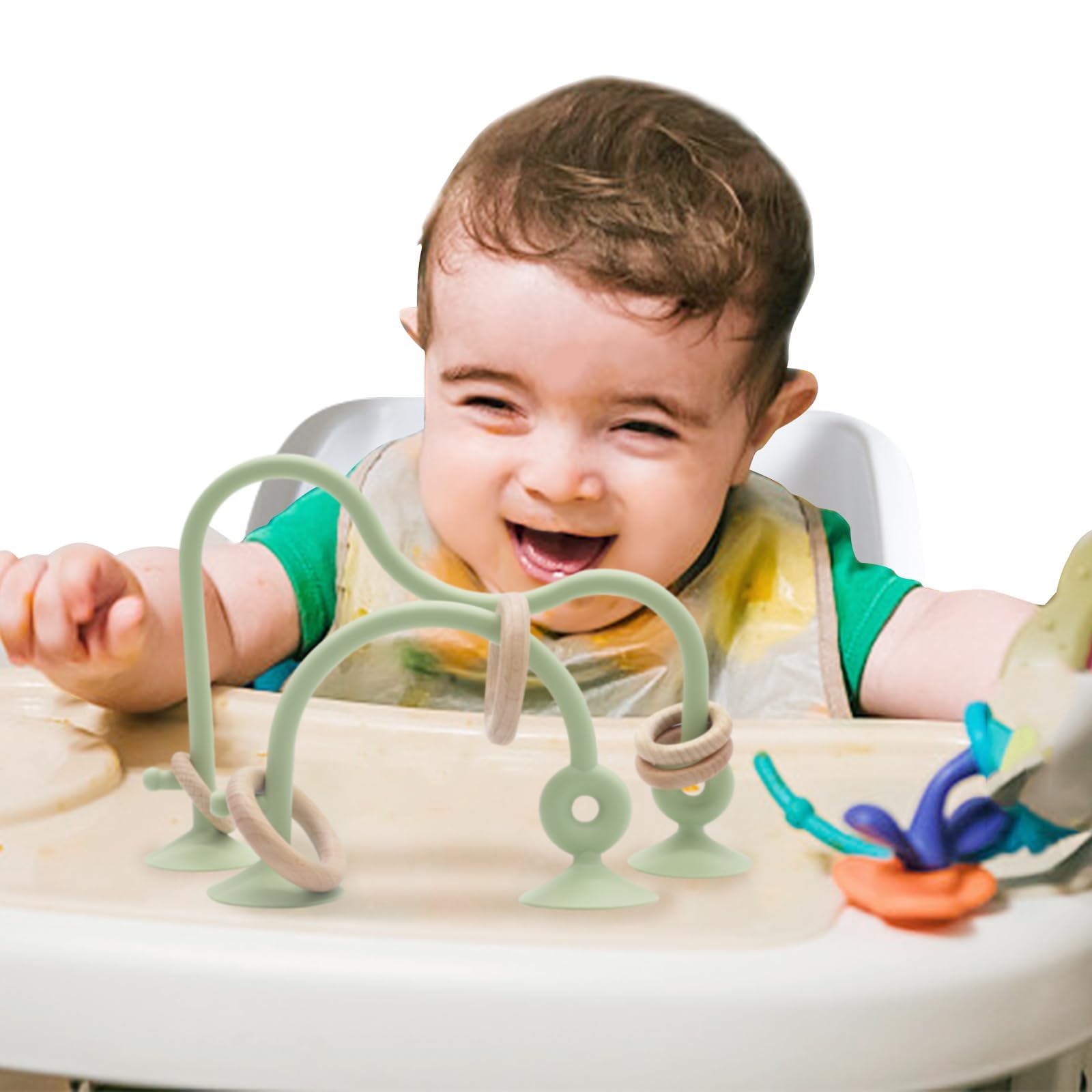 Montessori Toys for Babies 0-6 Months | High Chair Sensory Toys with Suction Cups for Toddlers 1-3 Years | Silicone Teething Toys for Infants 6-12 Months | Perfect for Playtime, Learning & Soothing Sore Gums