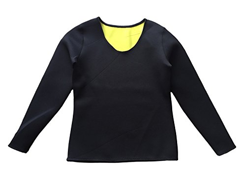 ValentinA Women's Long Sleeve Neoprene Thermal Shaper Sweatshirt - Sauna Slimming Shirt for Weight Loss & Tummy Control - Perfect for Workouts, Yoga & Postpartum Recovery