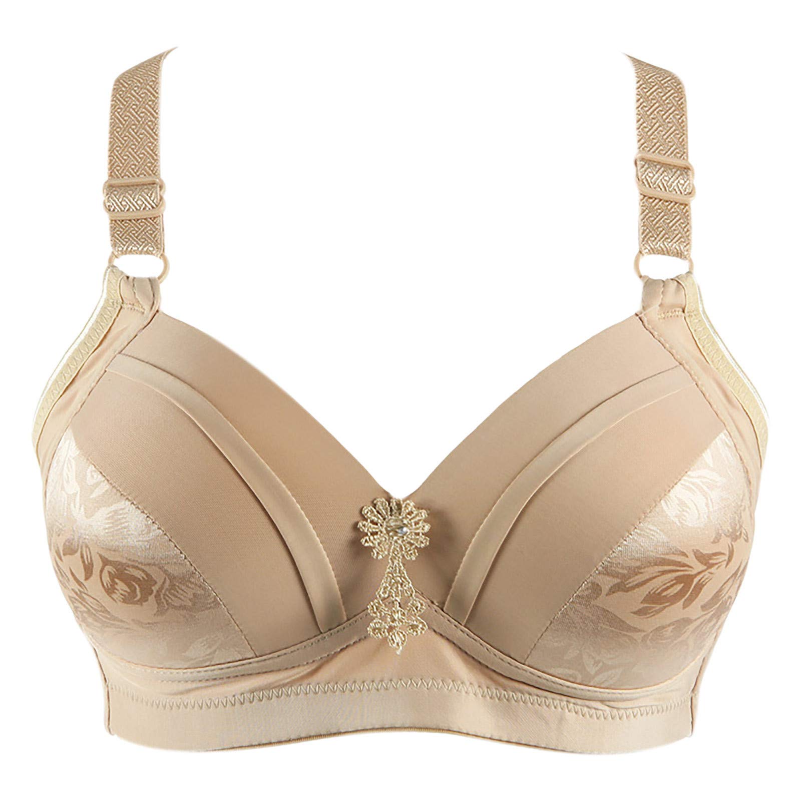 Narumard Women's Fashion Printed Wire-Free Underwear One-Piece Strapless Bra Plus Size - Perfect for Daily Wear, Special Occasions & Comfortable Support
