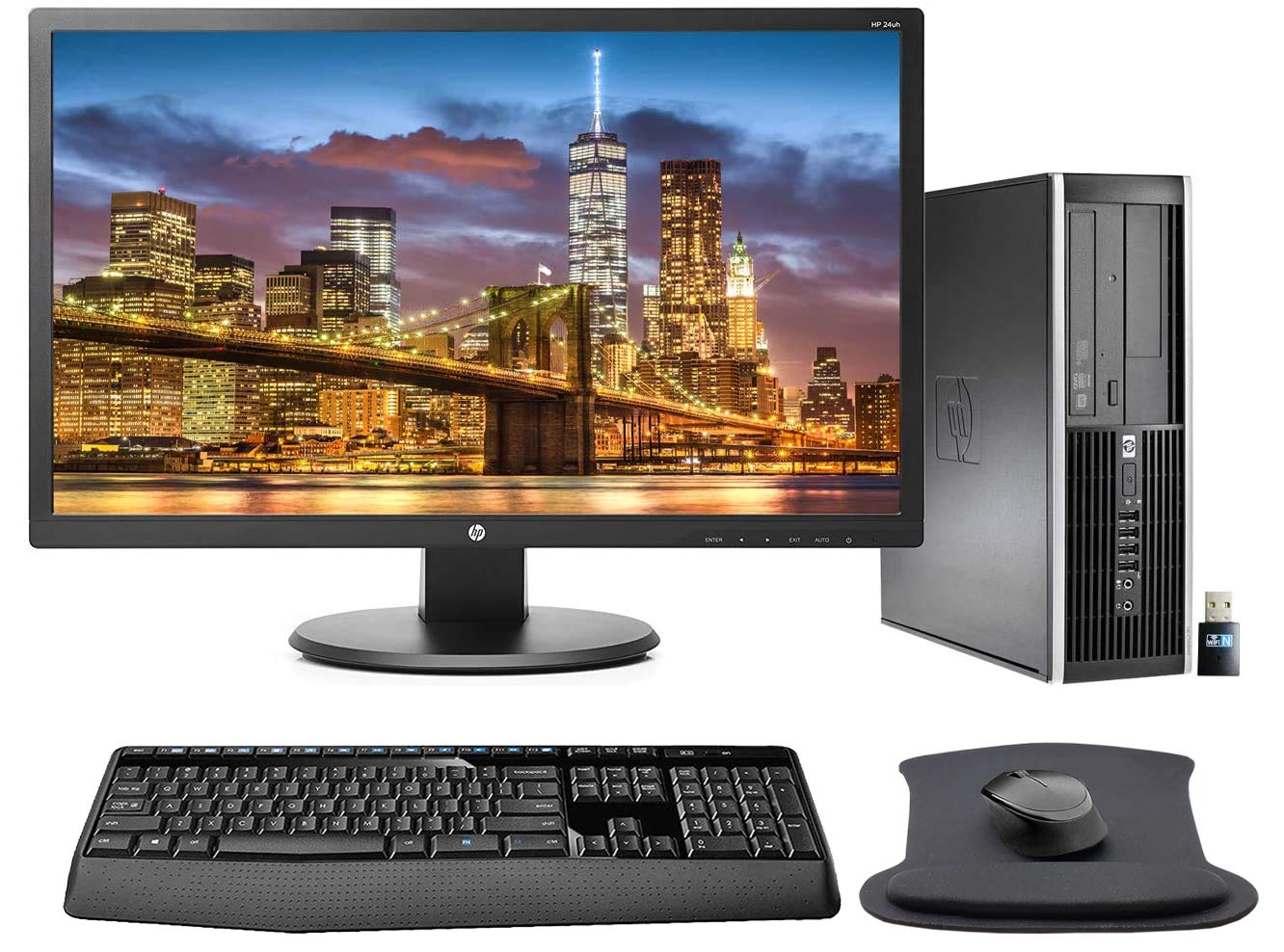 Refurbished HP EliteDesk 8100 SFF Business Desktop PC - Intel Core i3-540 3.06GHz Dual-Core, 8GB DDR3 RAM, 256GB SSD, 24