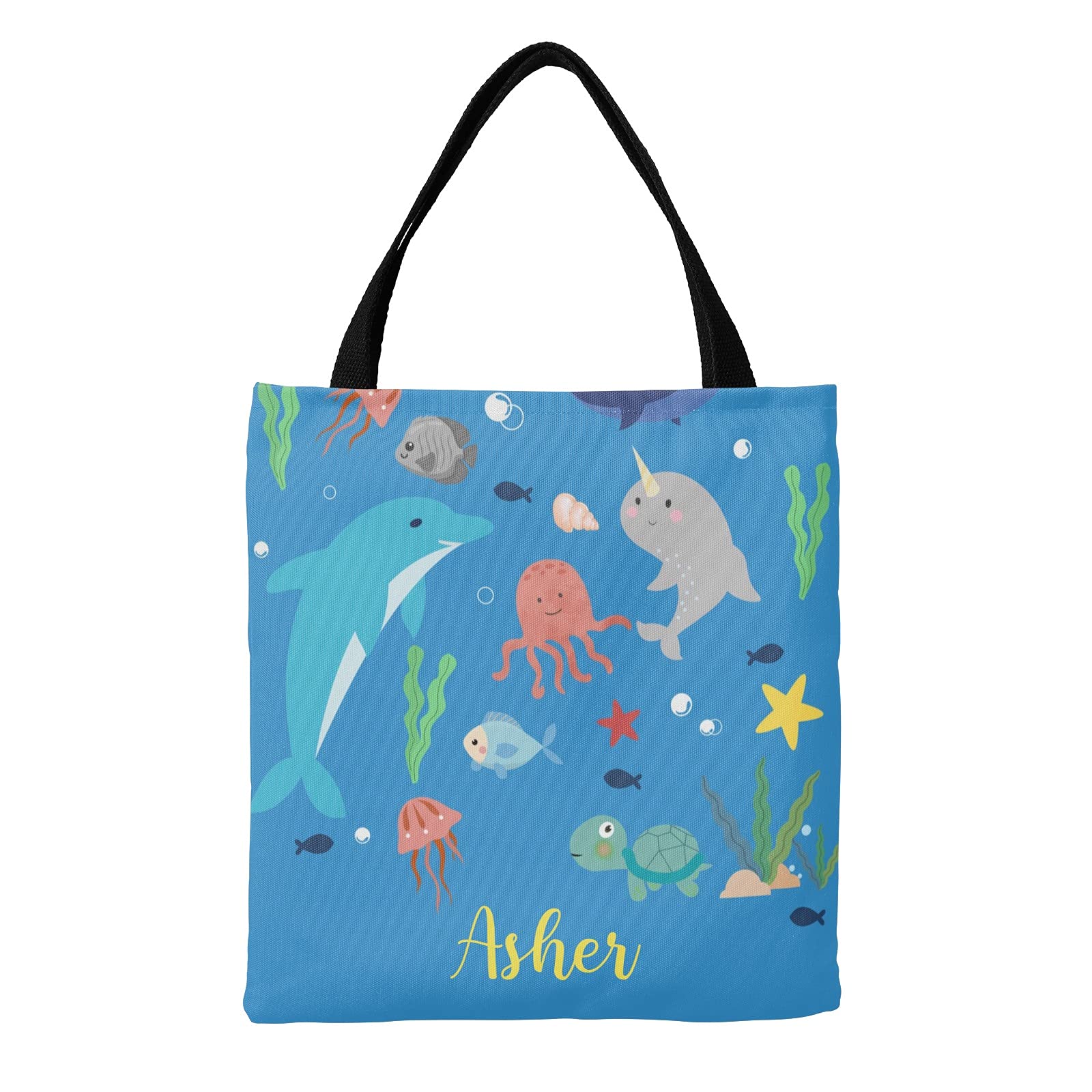 Personalized Lion Canvas Tote Bag - Eco-Friendly Reusable Shopping Bag for Women, Travel, School & Work | Cute Gift Idea for Friends & Family