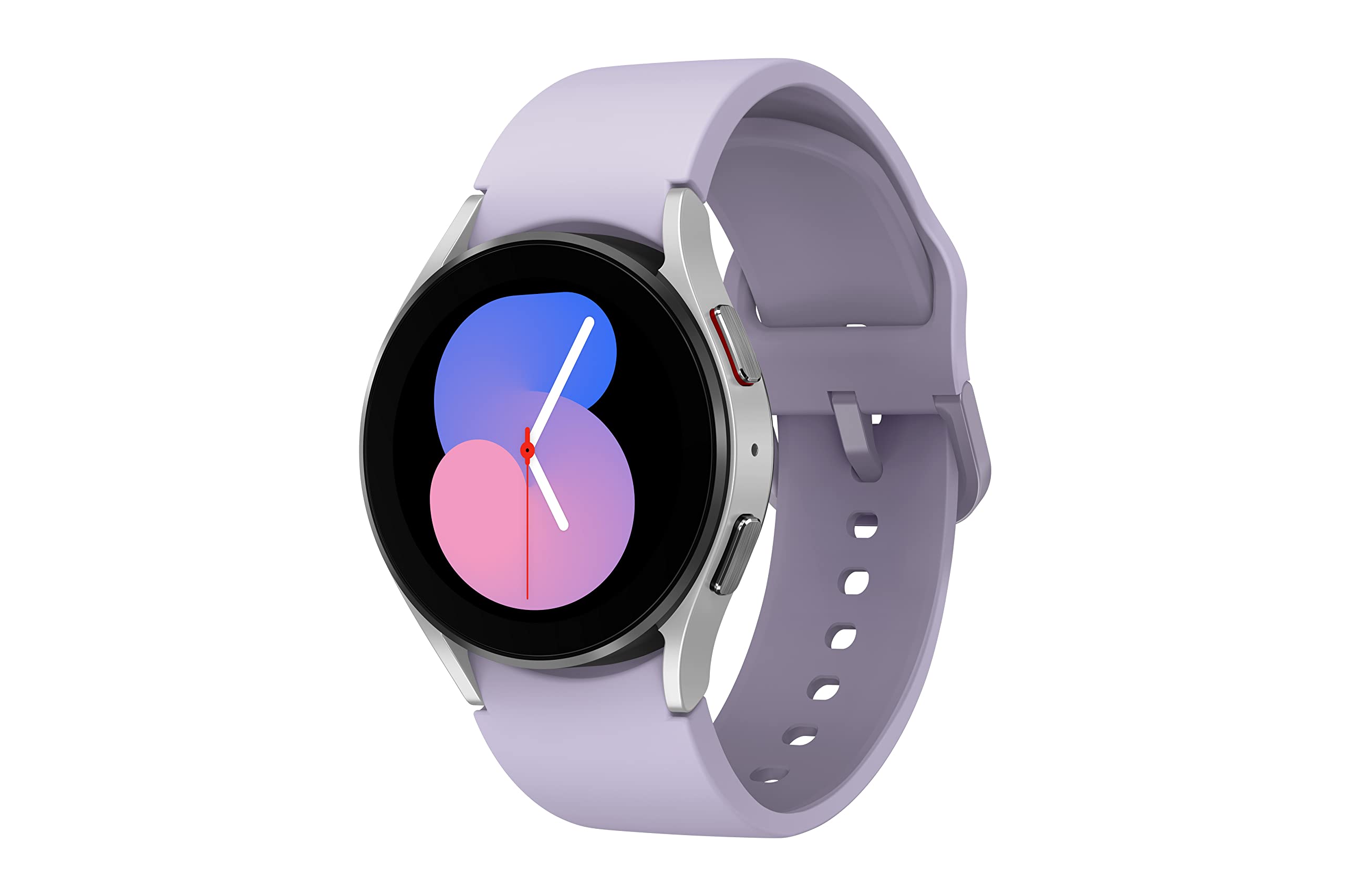 SAMSUNG Galaxy Watch 5 40mm LTE Smartwatch with Body, Health, Fitness & Sleep Tracking | Improved Battery Life | Sapphire Crystal Glass | Enhanced GPS | US Version | Silver Bezel & Purple Band | Perfect for Workouts, Running & Daily Activity Monitoring