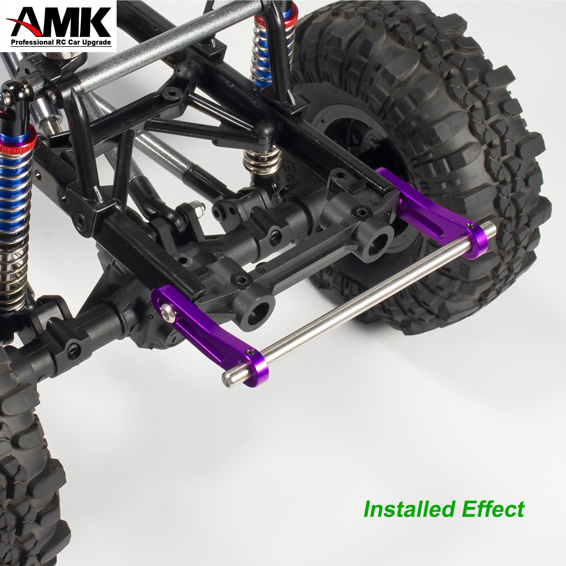 AMK Adjustable 1/10 Scale Metal Bumper Set - Front & Rear Upgrade for RC Crawler Axial SCX10, Element Enduro, Gen7, Gen8, TRX6, TRX4 - Durable Off-Road Protection (Silver) - Perfect for Rock Crawling & Trail Adventures